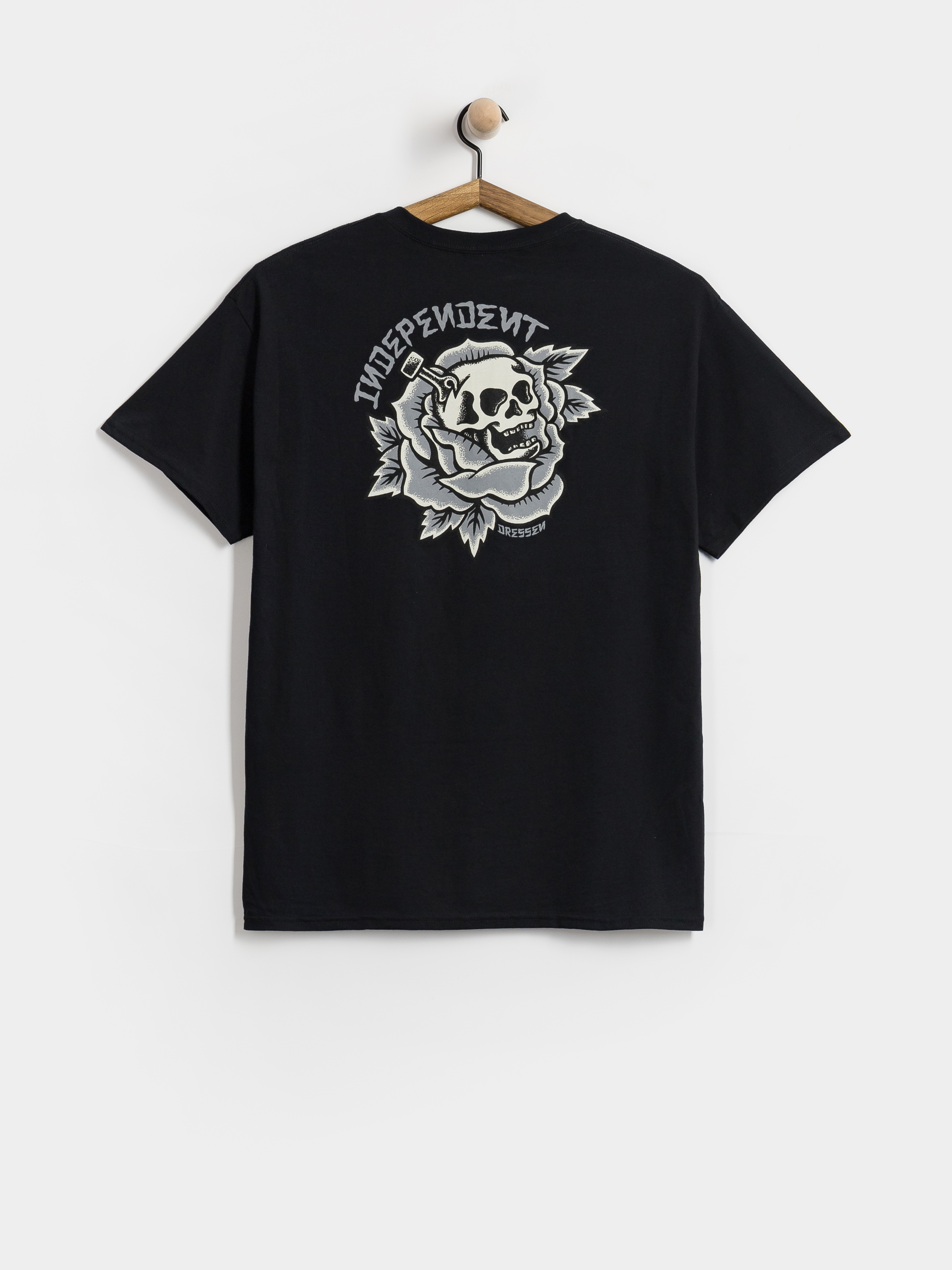 Тениска Independent Dressen Skull Rose (black)