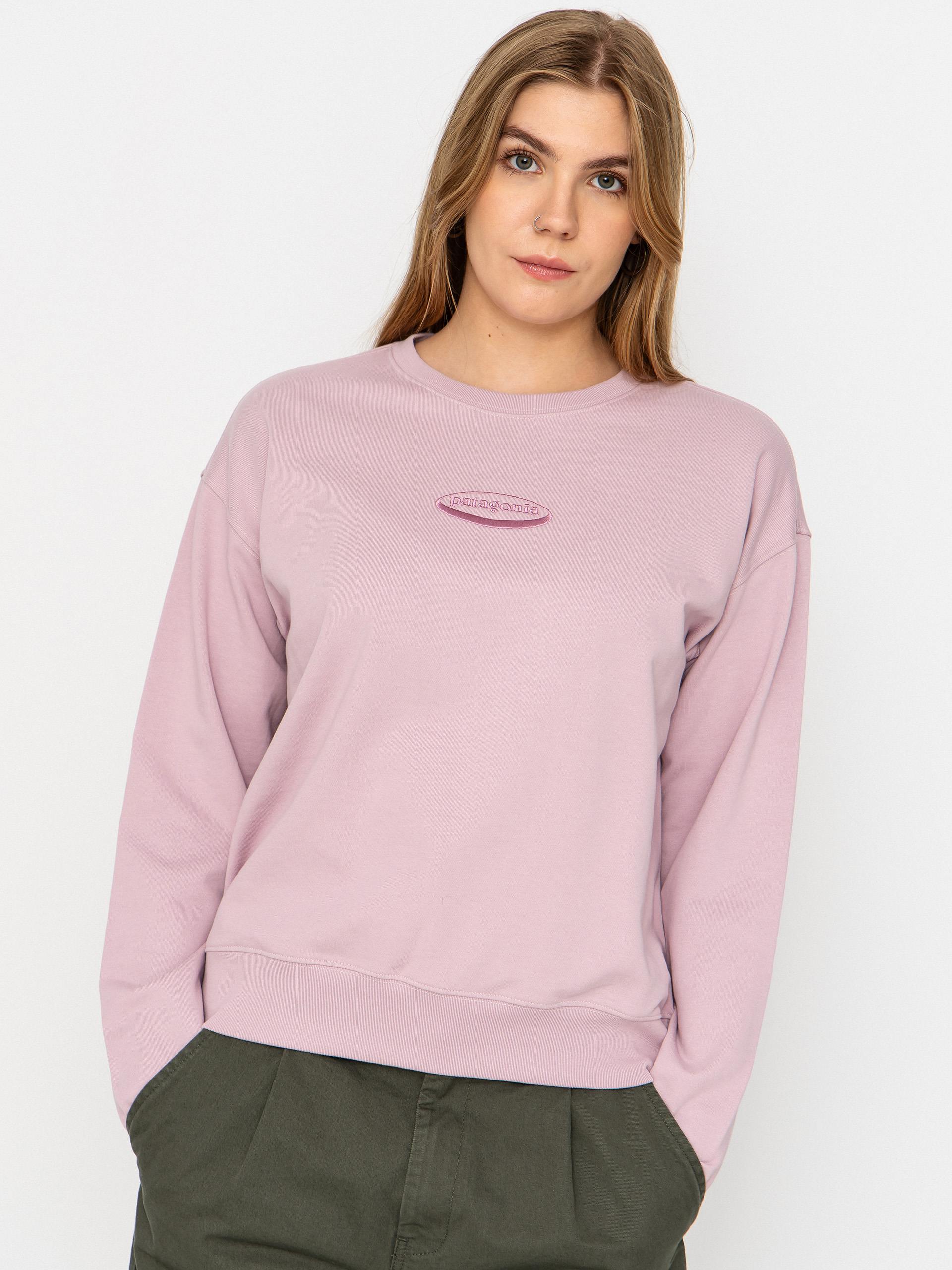 Суитшърт Patagonia 95 Oval Logo Daily Wmn (quiet violet)