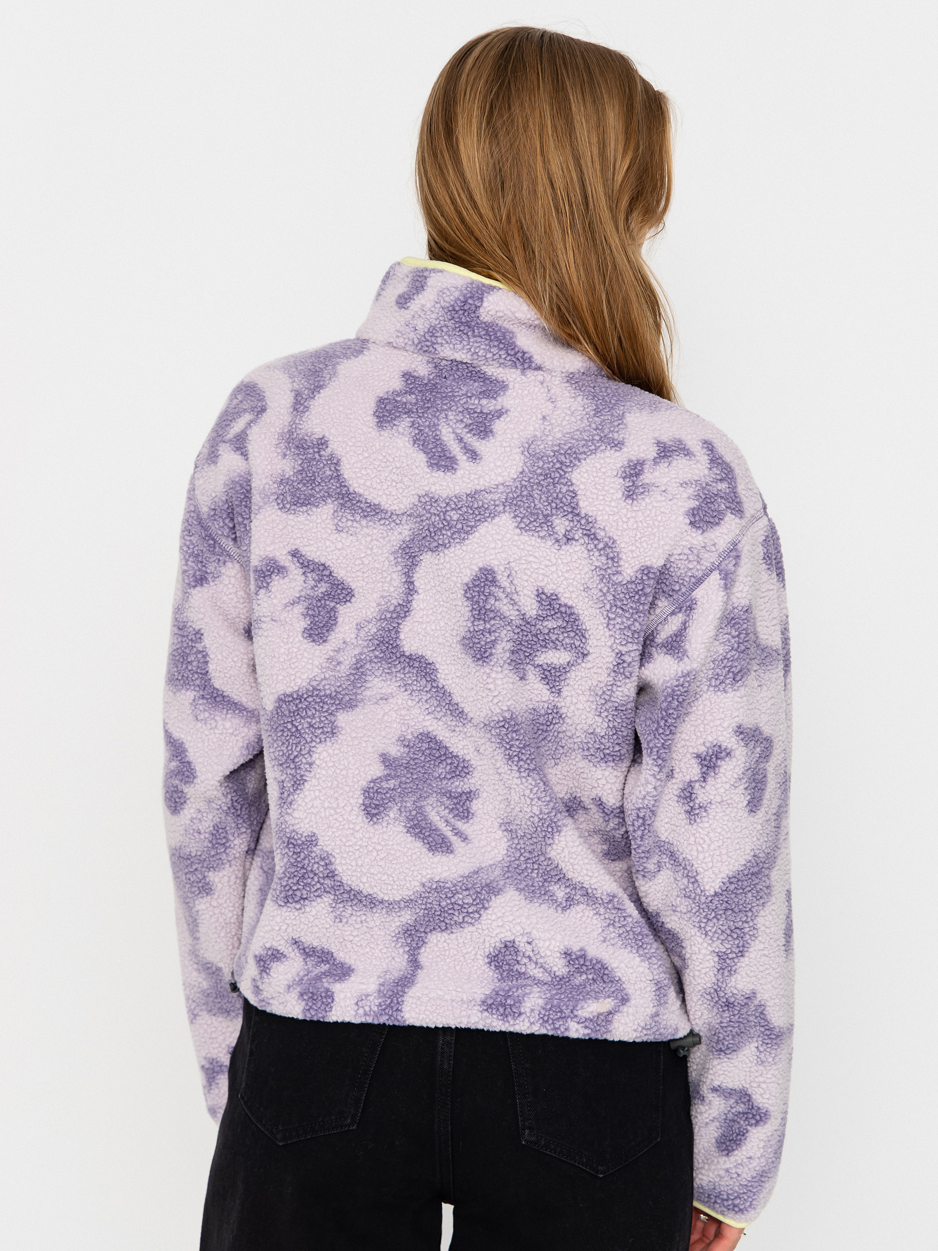 Дамски Поларени суитшърт Columbia Helvetia II Printed Cropped Half Snap (stormwatch/sprayflower)