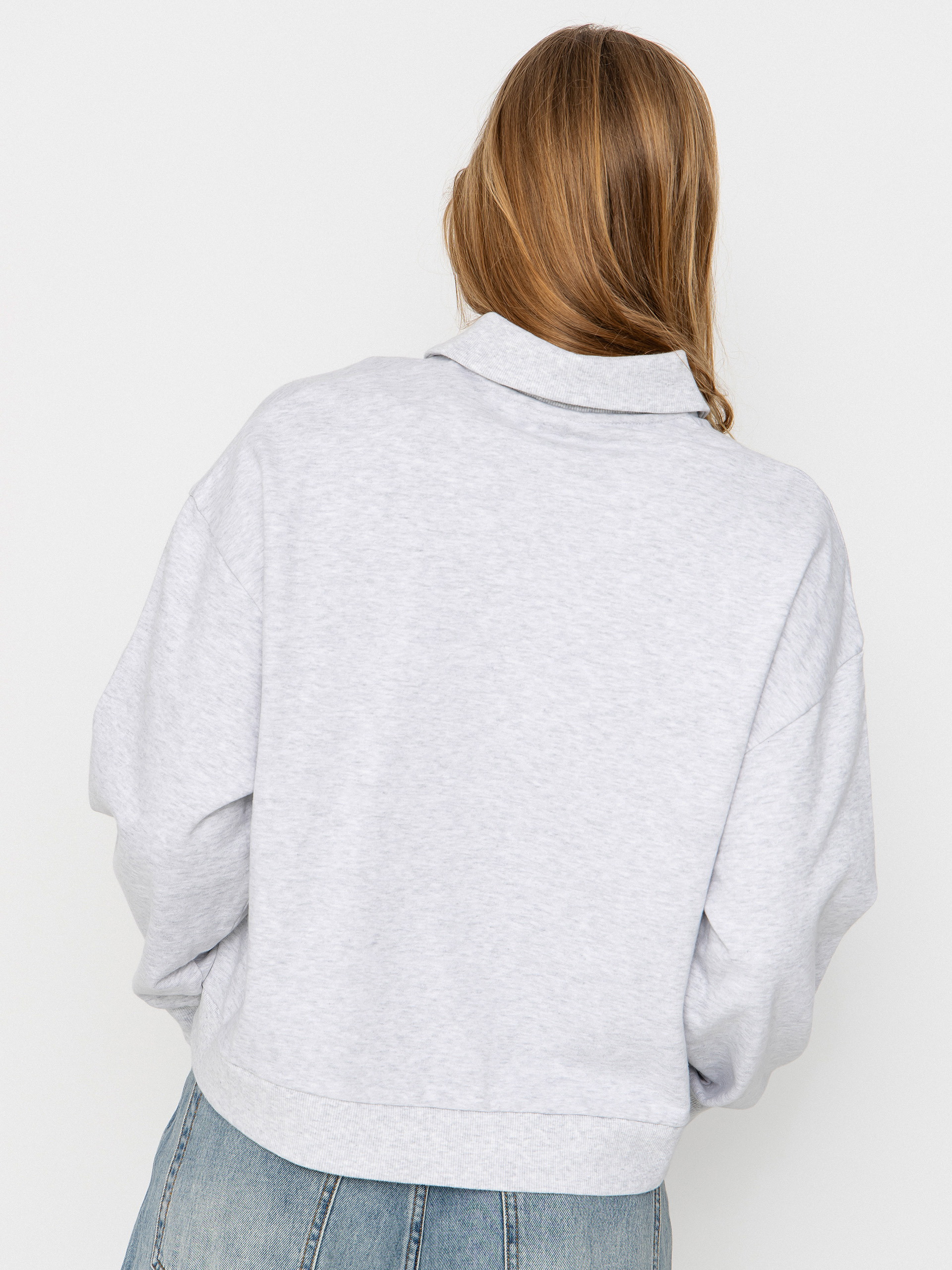 Суитшърт Carhartt WIP Brenta Polo Wmn (ash heather/white)