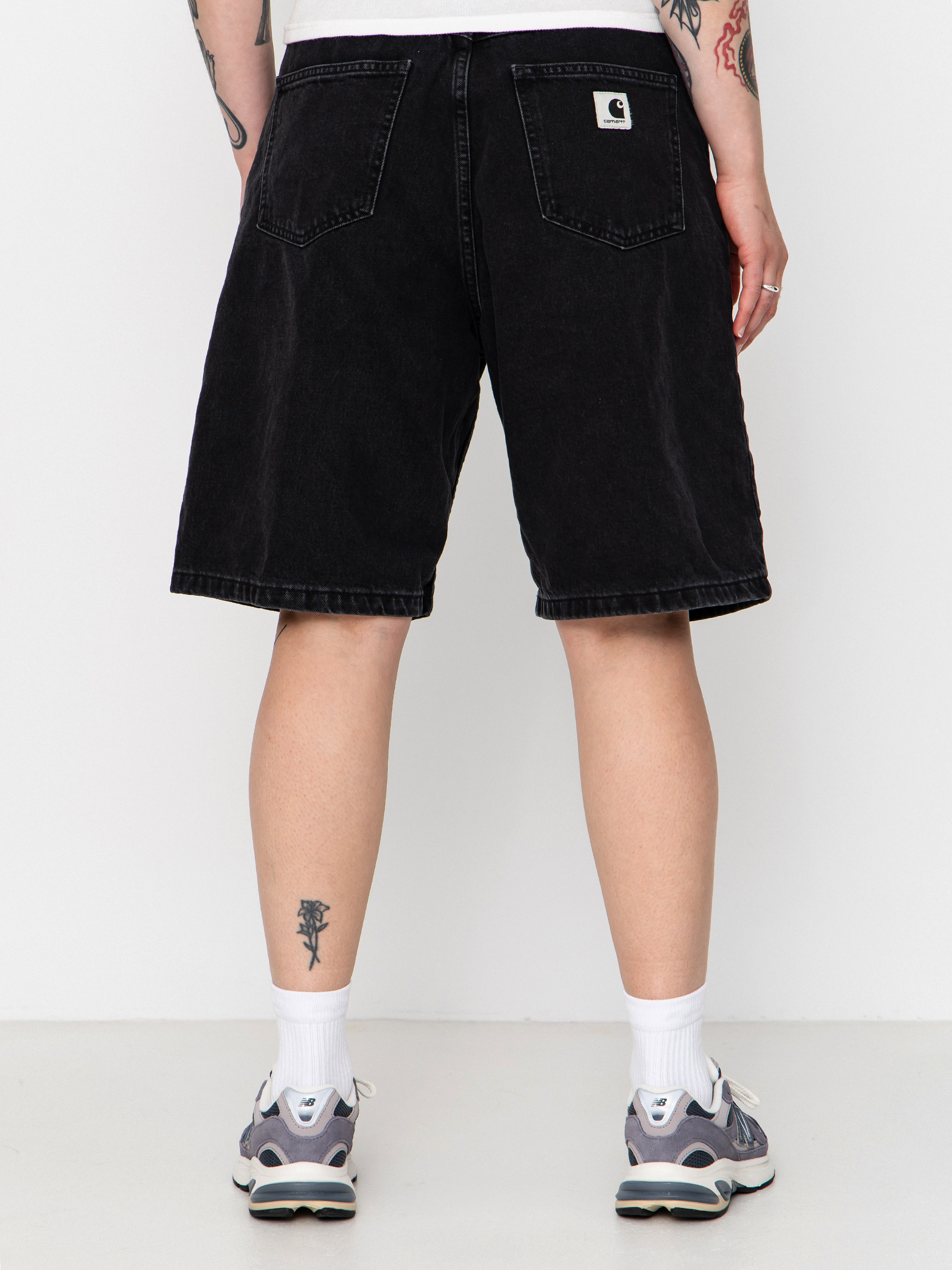 Къси панталони Carhartt WIP Brandon Wmn (black stone washed)
