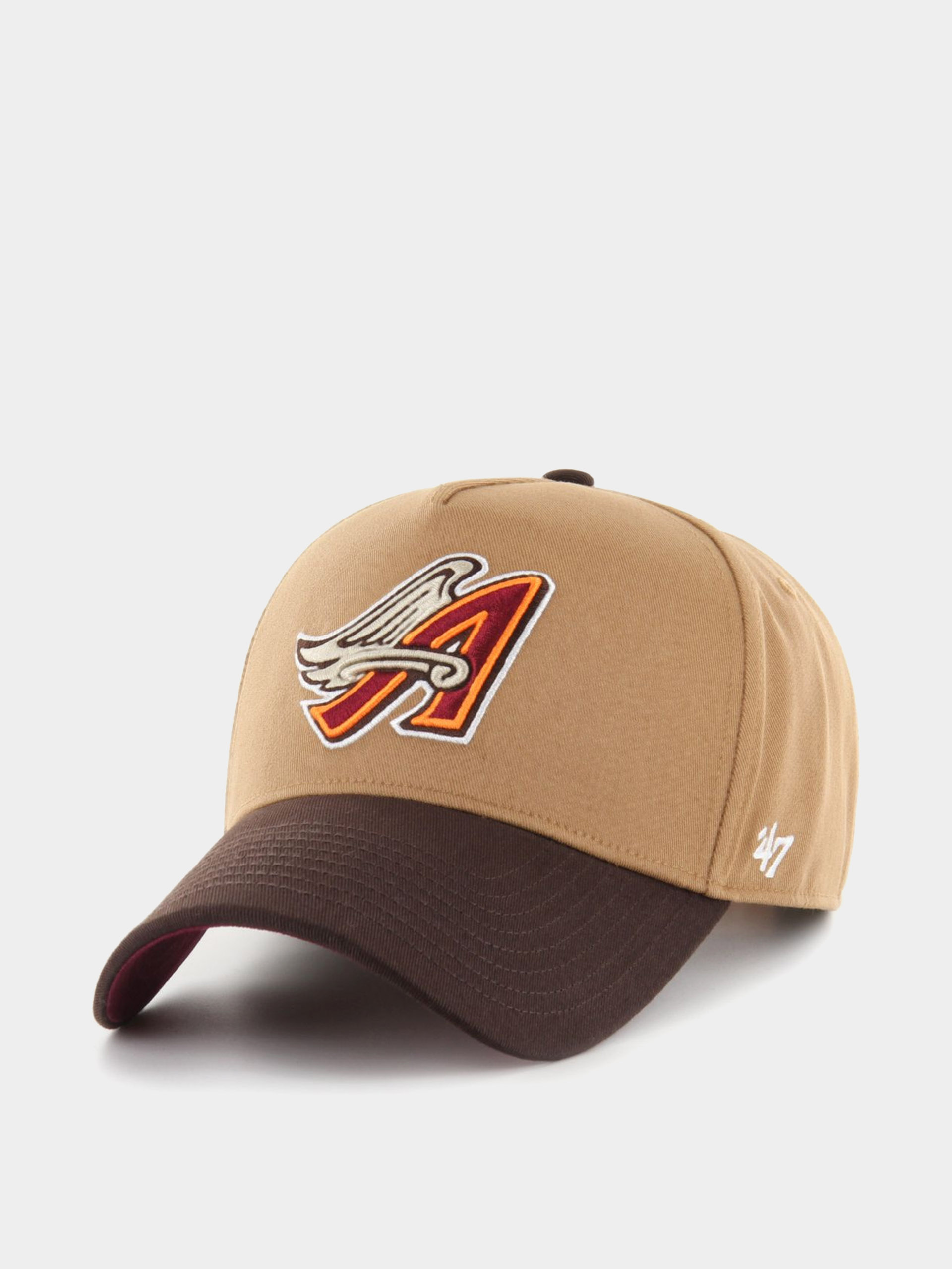 Шапка с козирка 47 Brand MLB LA Angels Sure Shot Cotton MVP (camel)