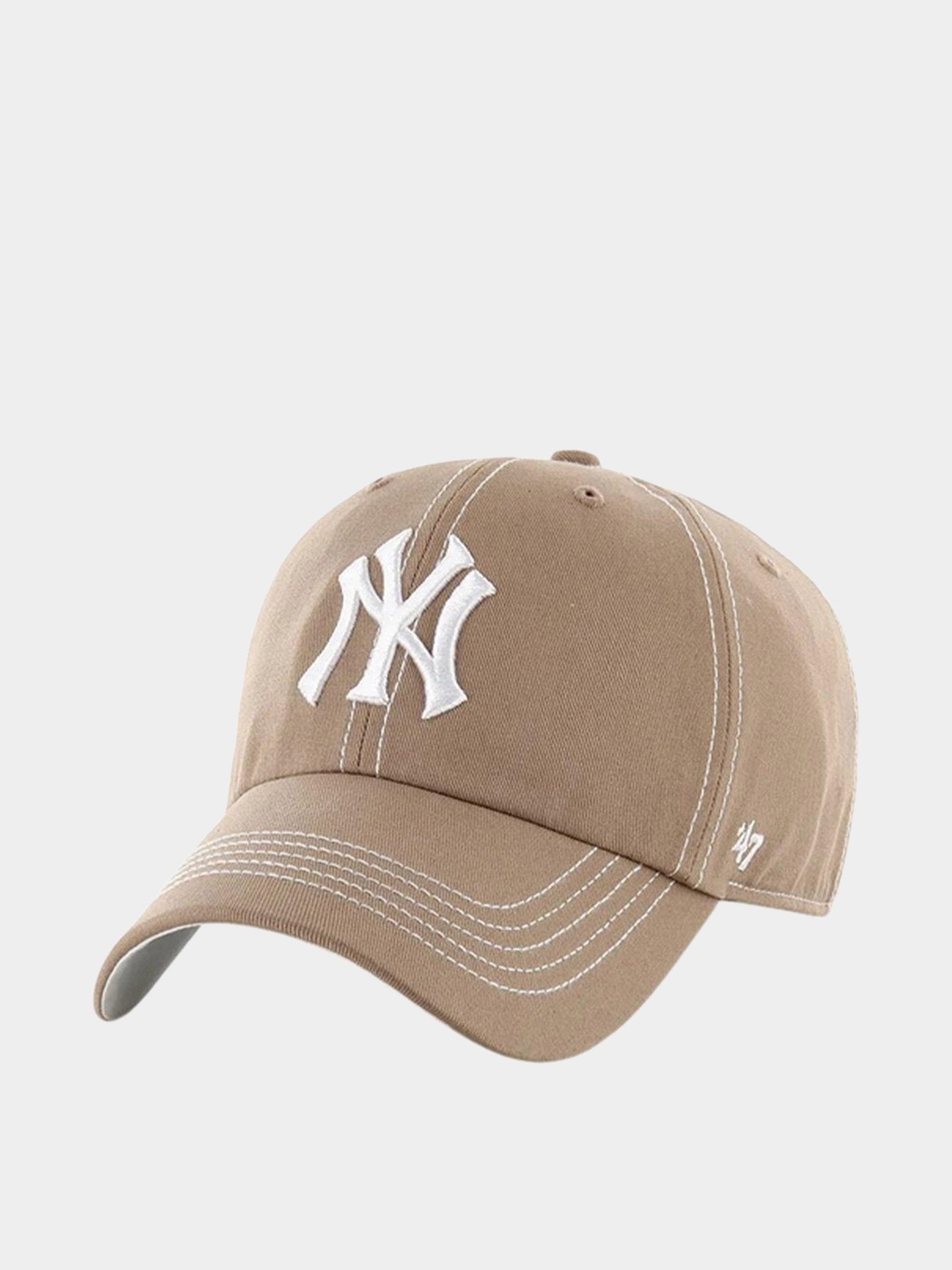 Шапка с козирка 47 Brand MLB New York Yankees Contrast Stitch (portabella)