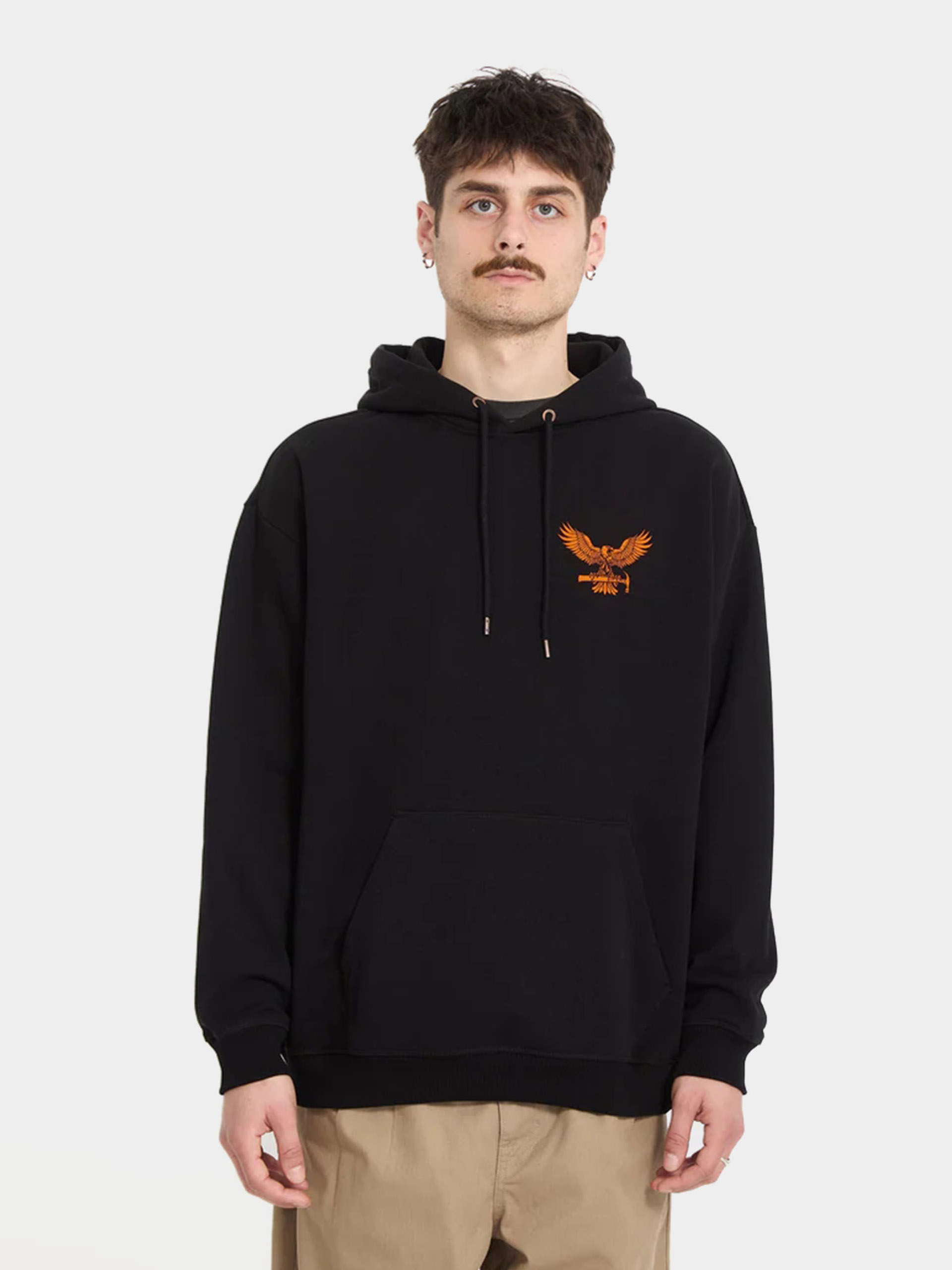 Суитшърт с качулка Volcom Hammered HD (black)