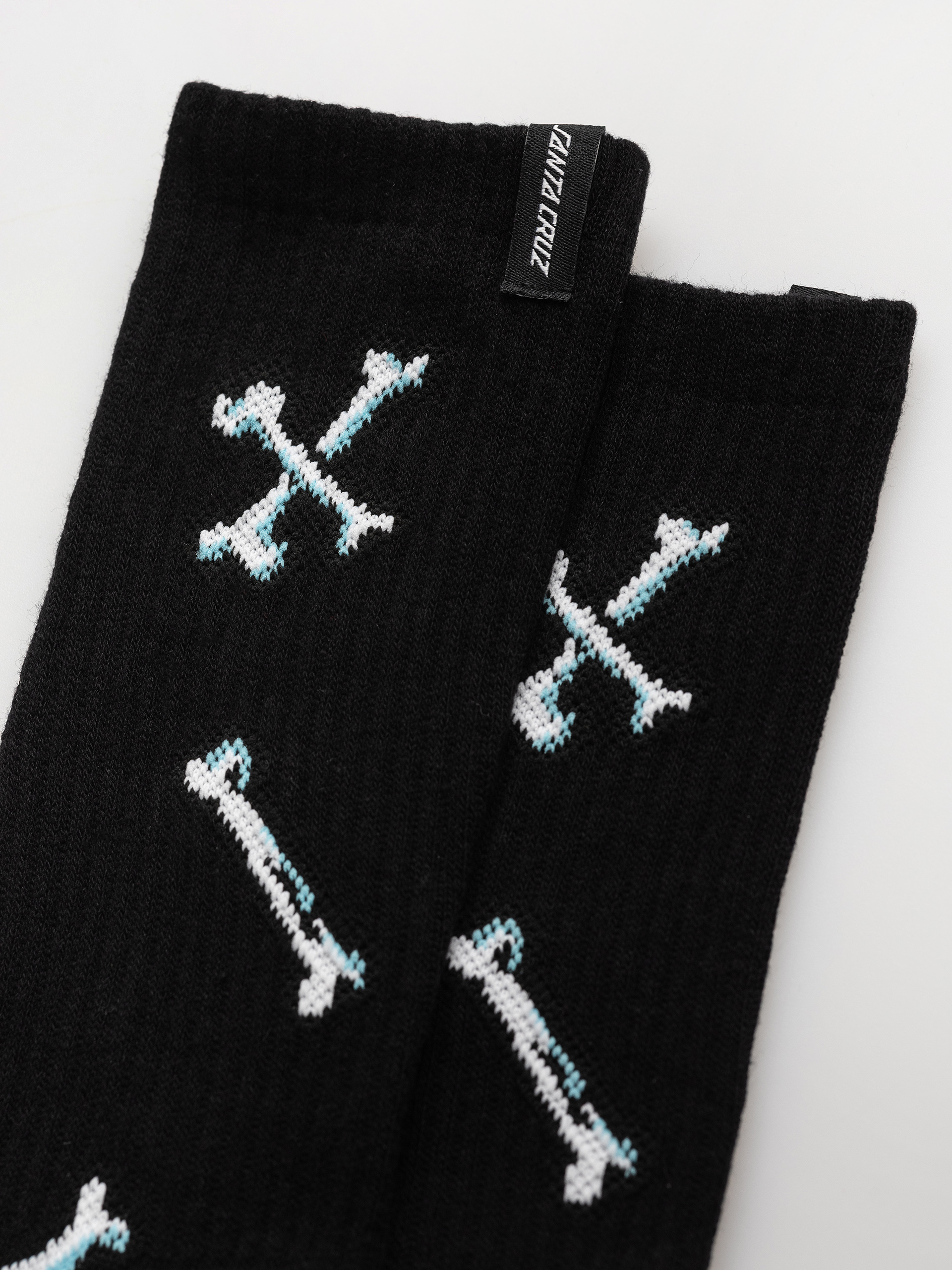 Чорапи Santa Cruz Salba Bones 2pk (black & white)