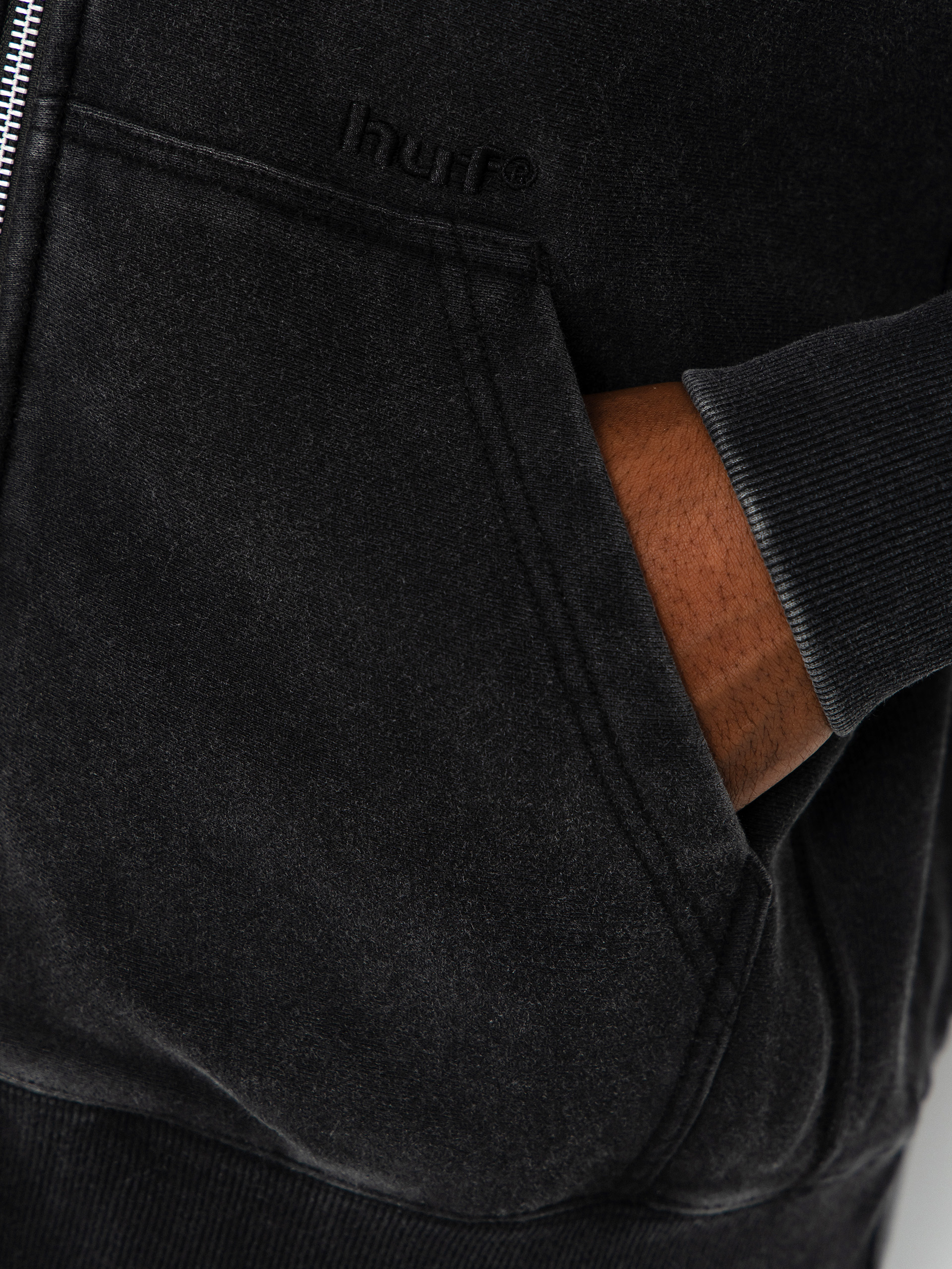 Суитшърт с качулка HUF Pacific Wash ZHD (black)