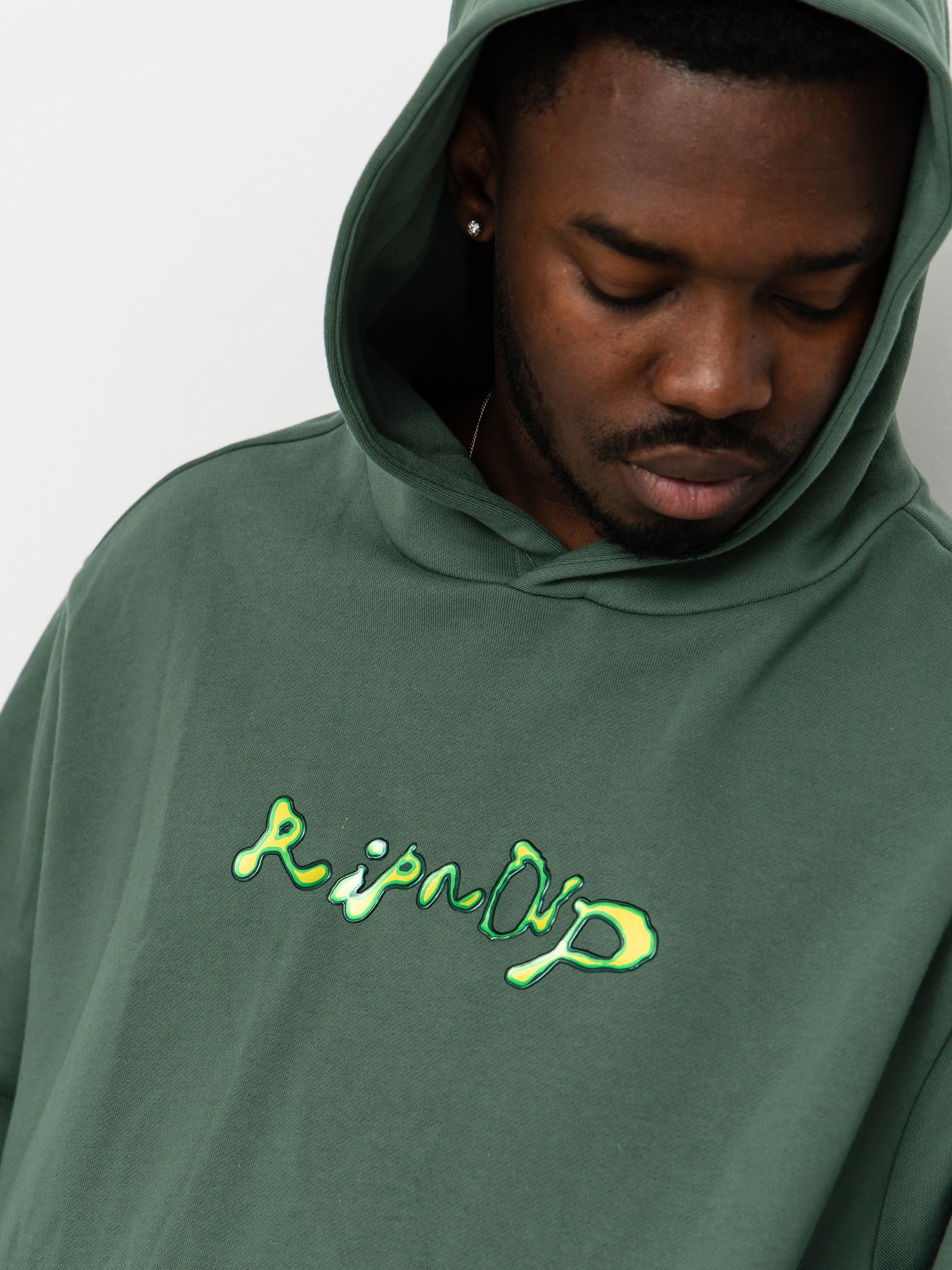 Суитшърт с качулка RipNDip Slime HD (olive)