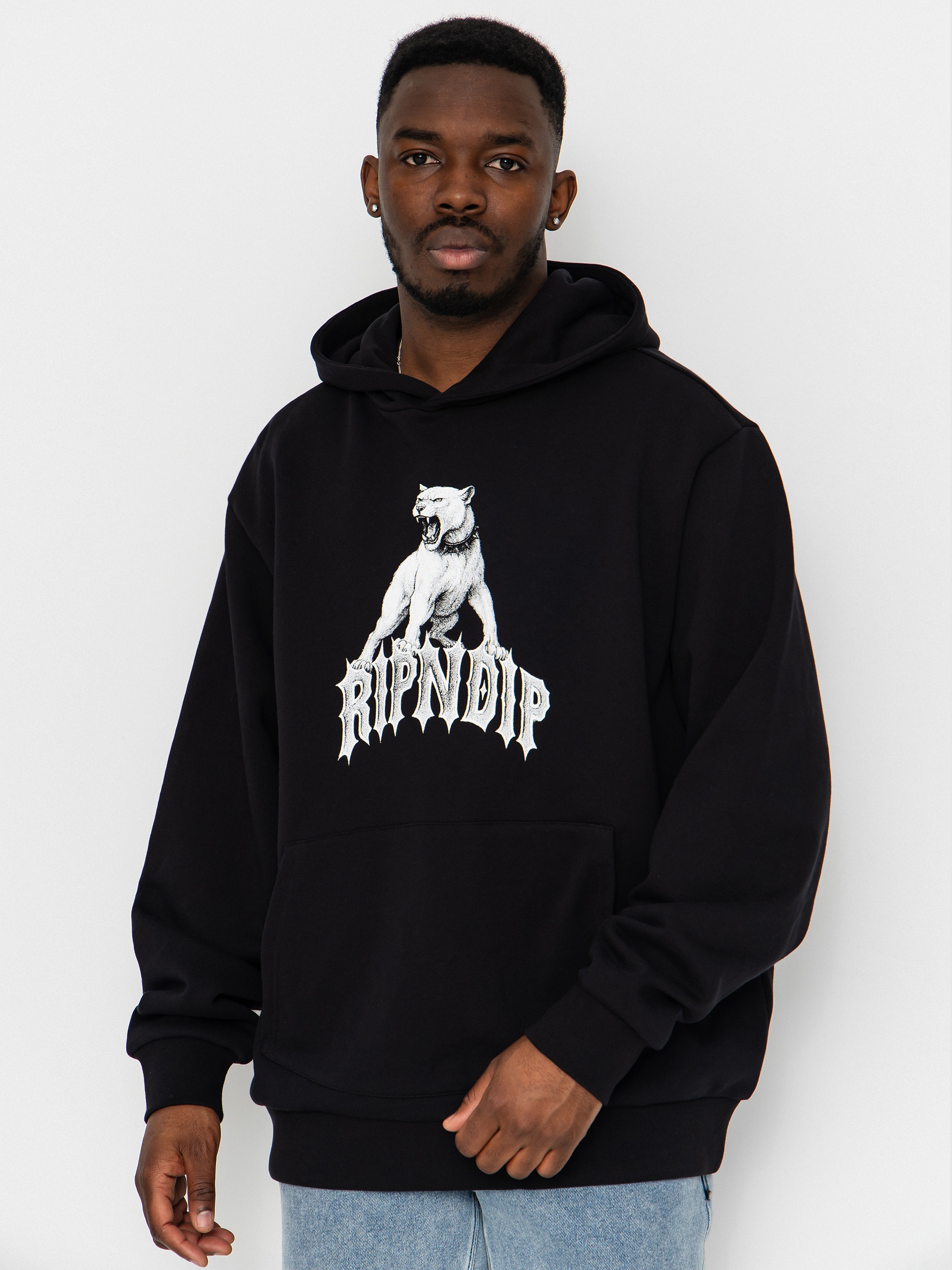 Суитшърт с качулка RipNDip Wasteland HD (black wash)