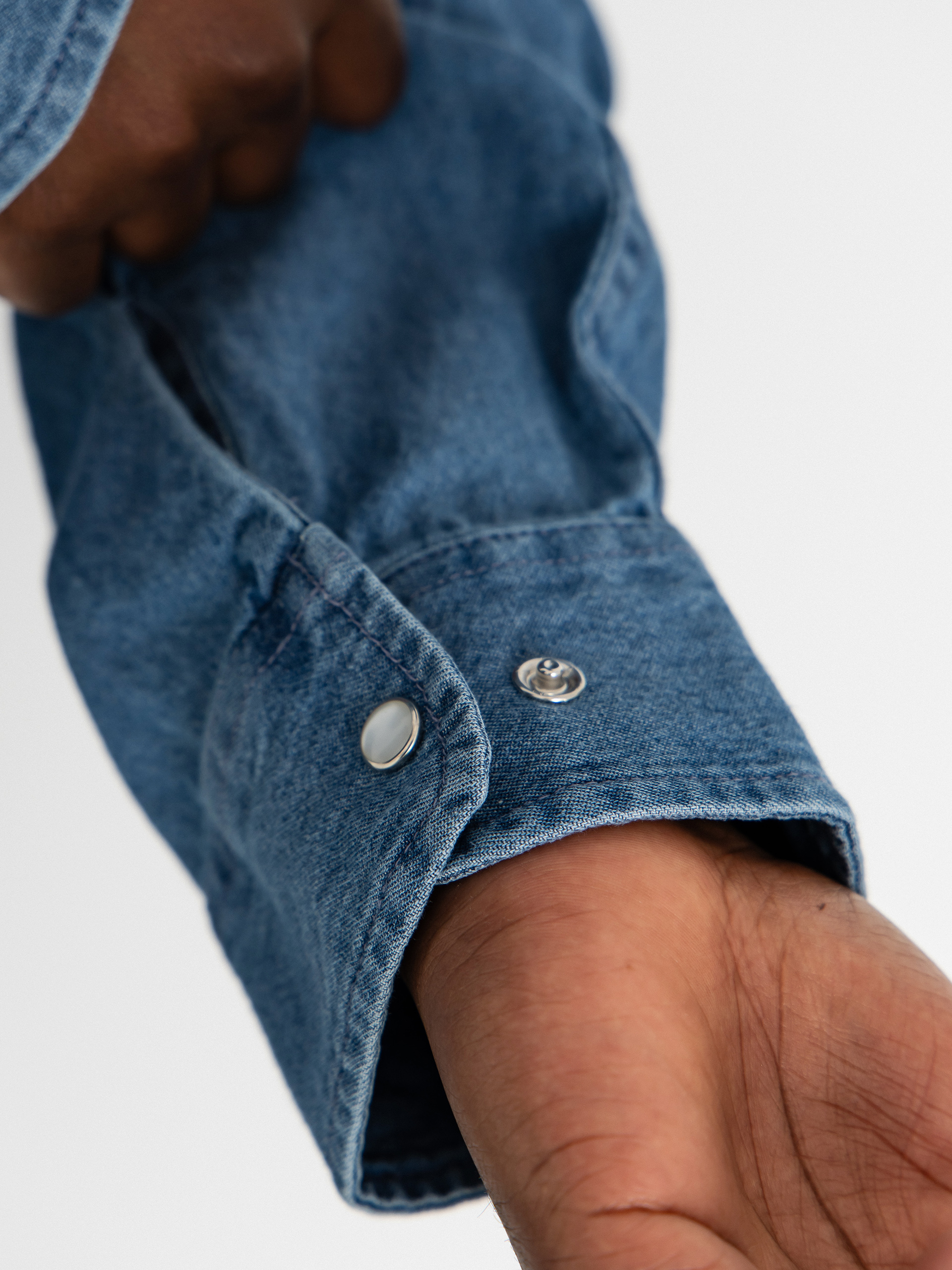 Риза Brixton Waylon Lw Overshirt (med wash chambrey)