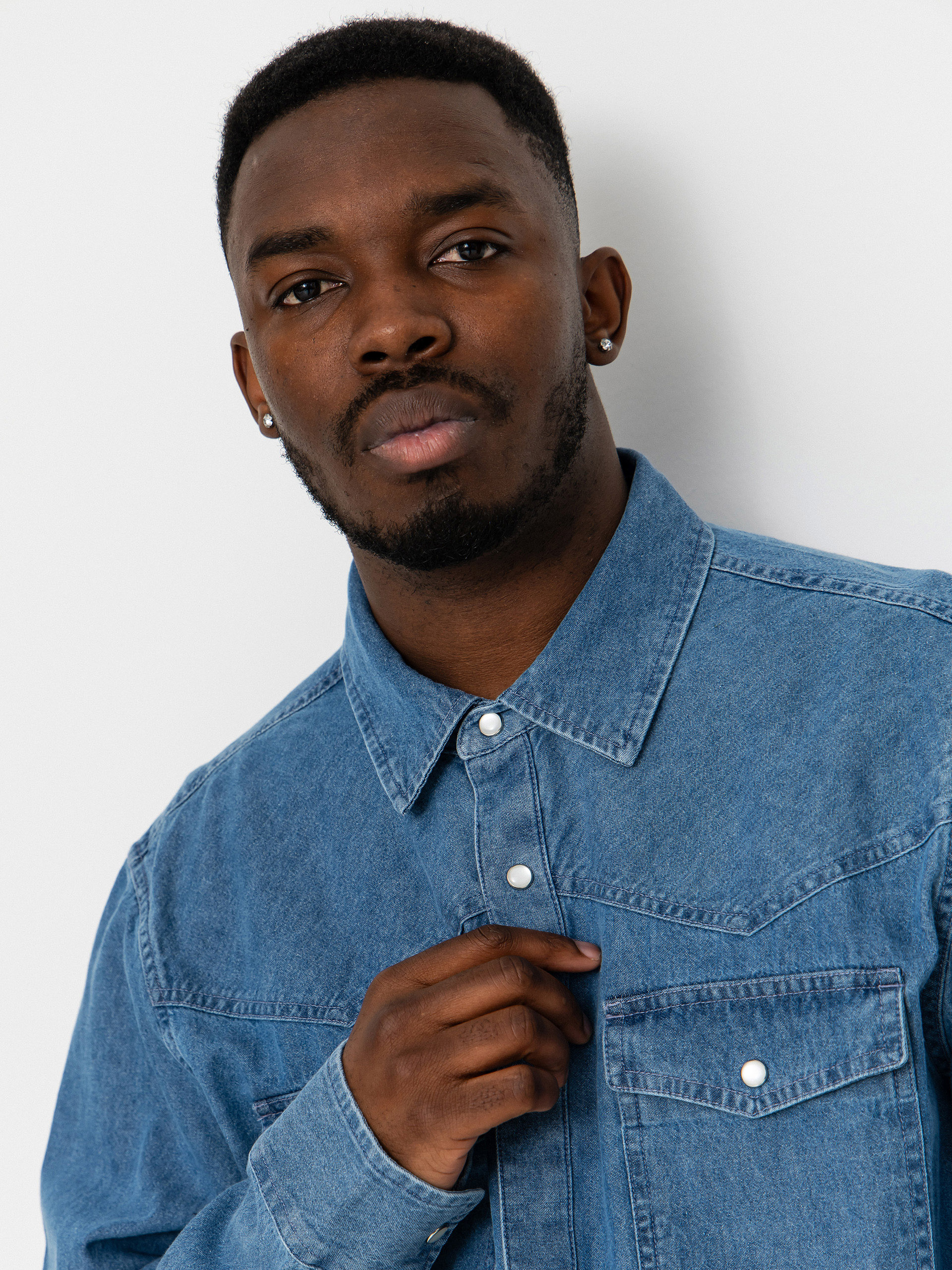 Риза Brixton Waylon Lw Overshirt (med wash chambrey)