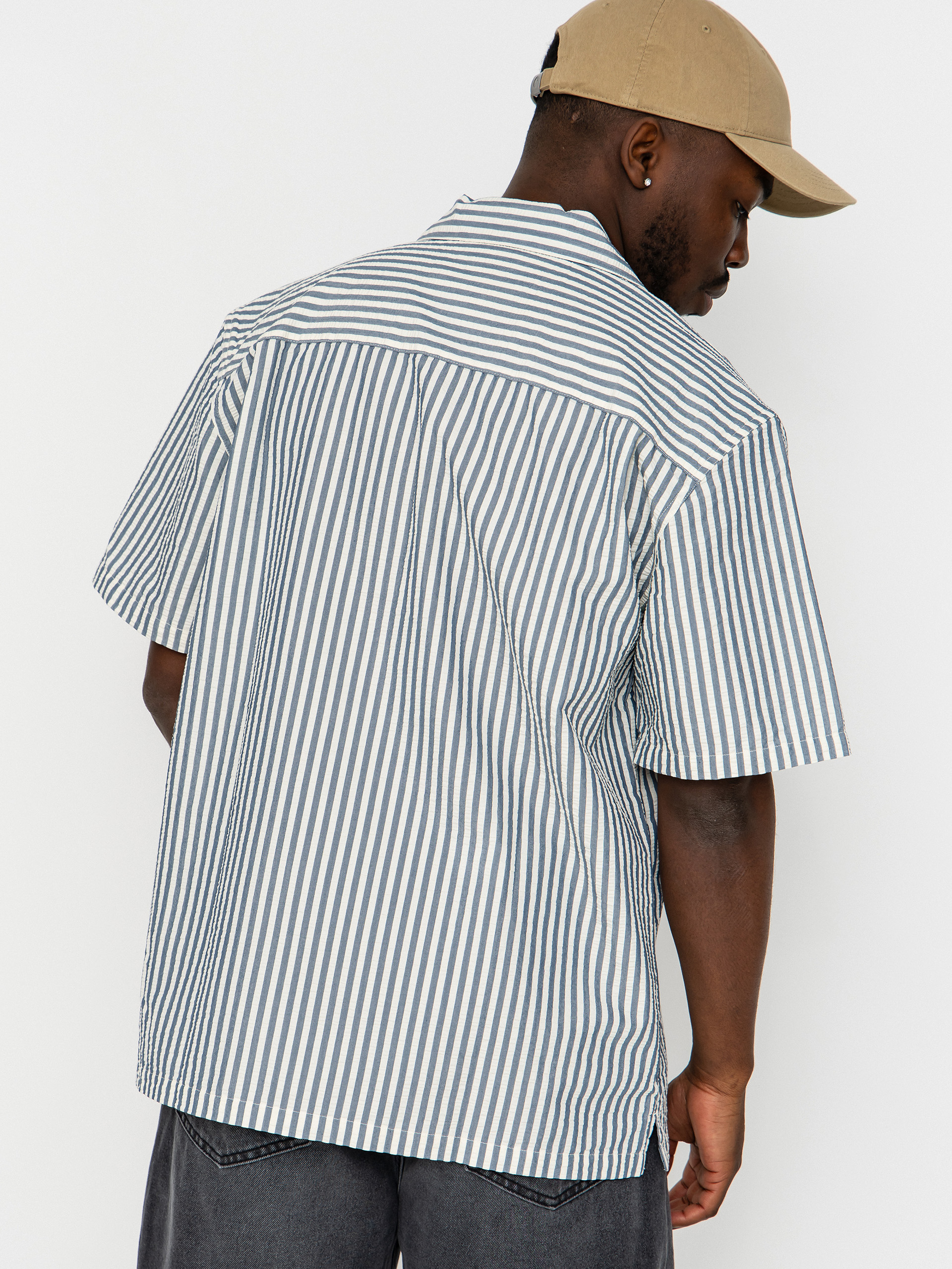 Риза Carhartt WIP Leavel (leavel stripe/blue river/wax)