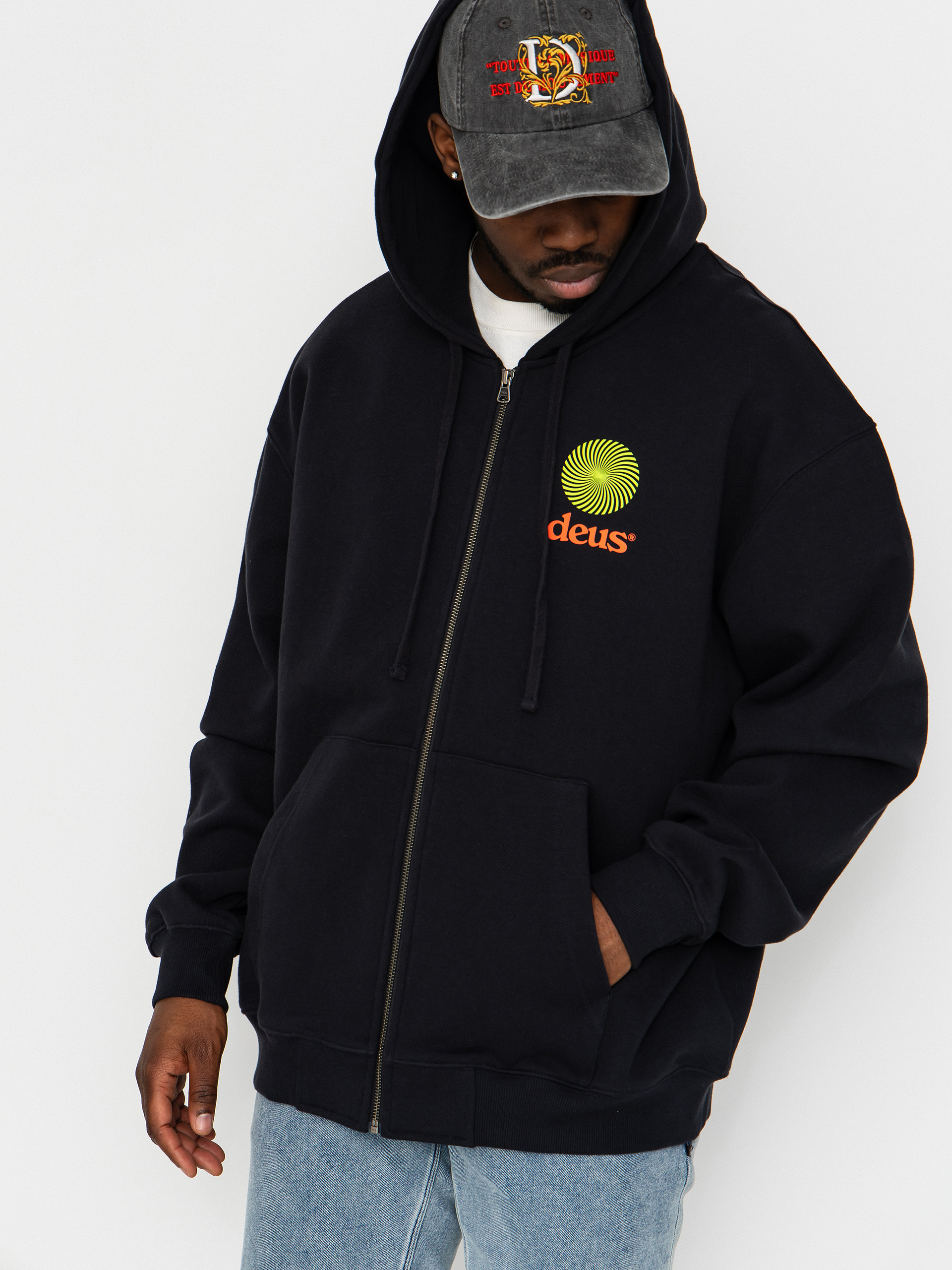 Суитшърт с качулка Deus Ex Machina Strata ZHD (black)