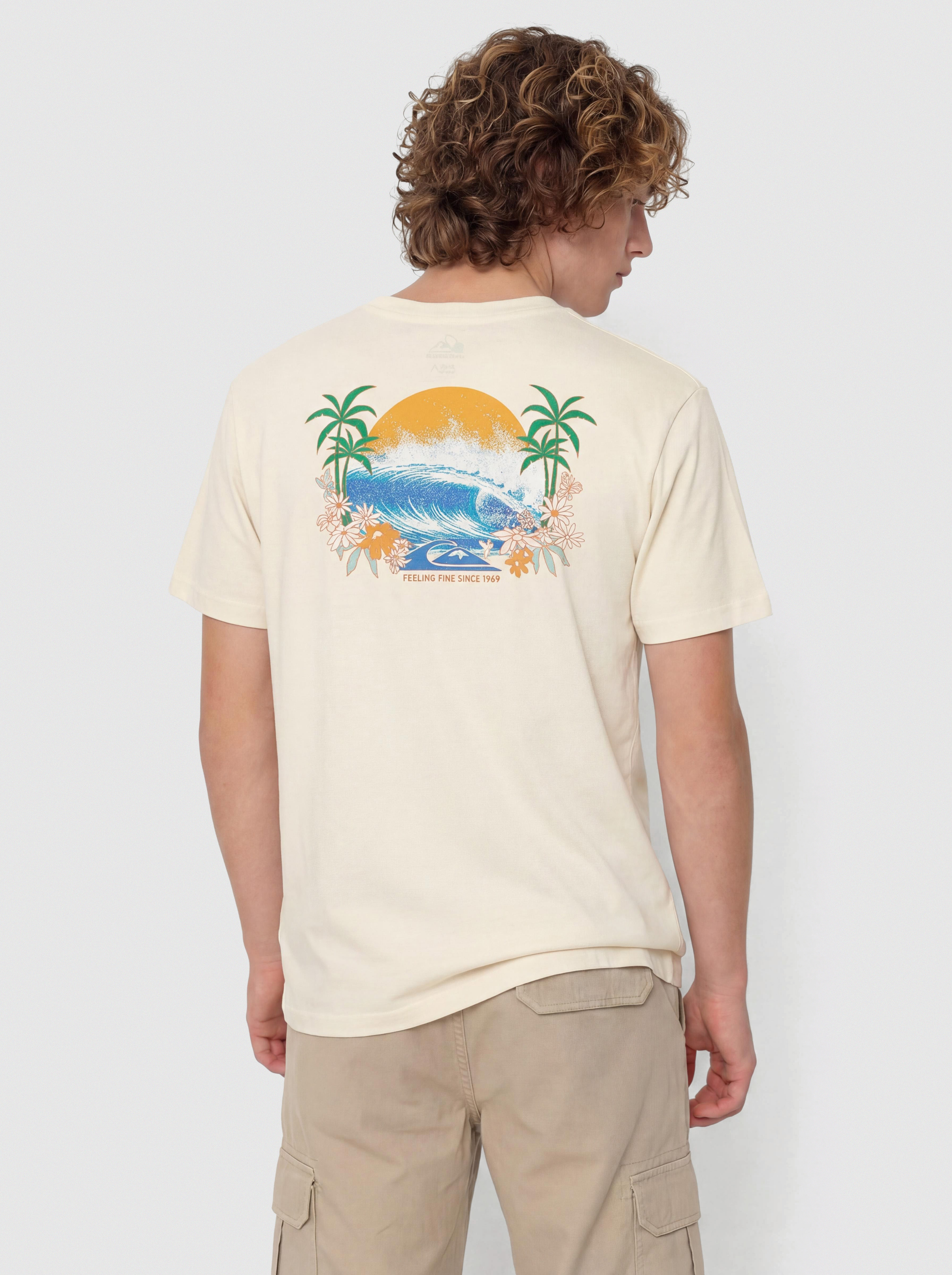 Тениска Quiksilver Ev Barrel Paradise (bone white)