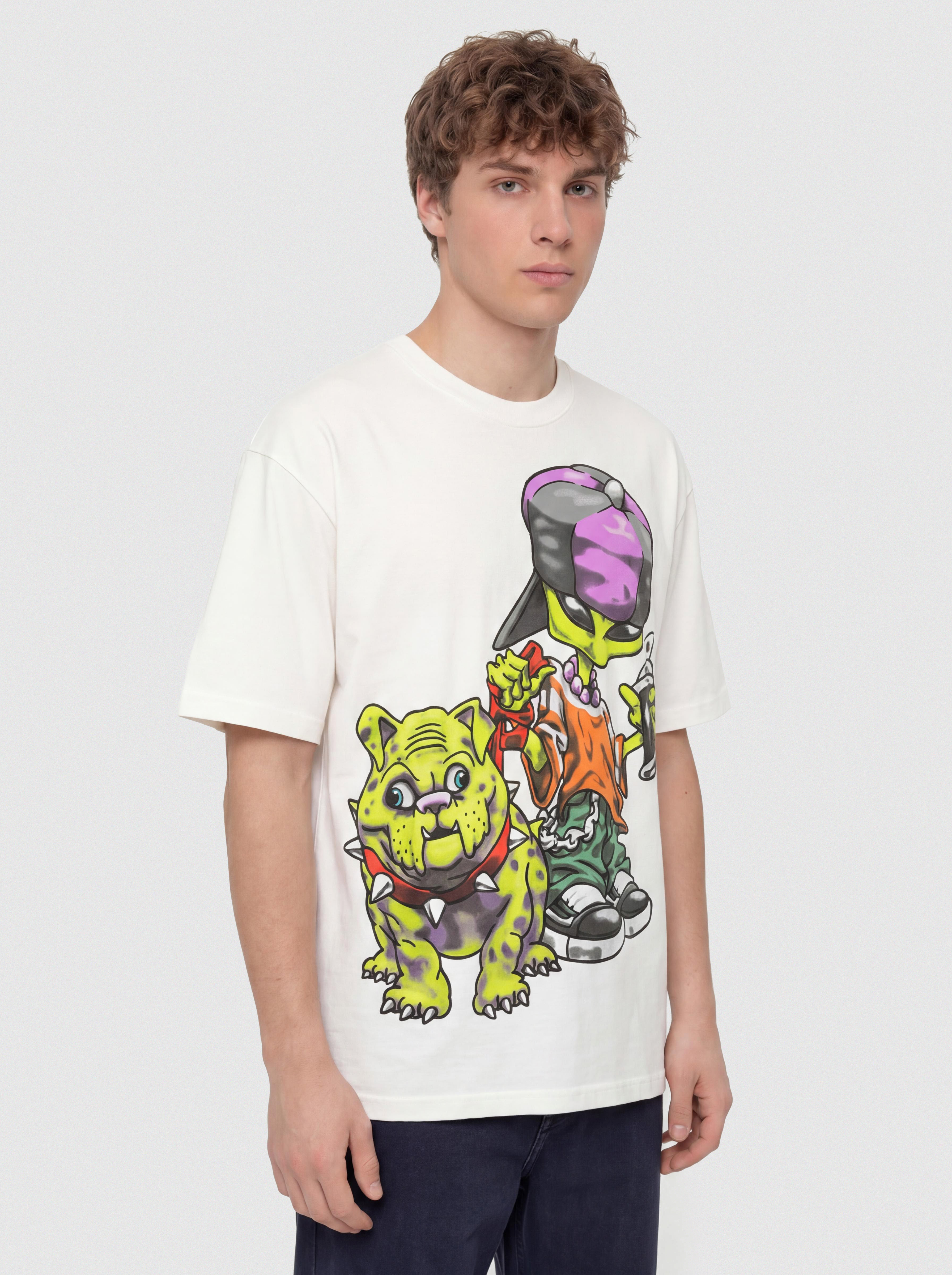 Тениска Vans Lx Wreckpack Alien Dog (white)