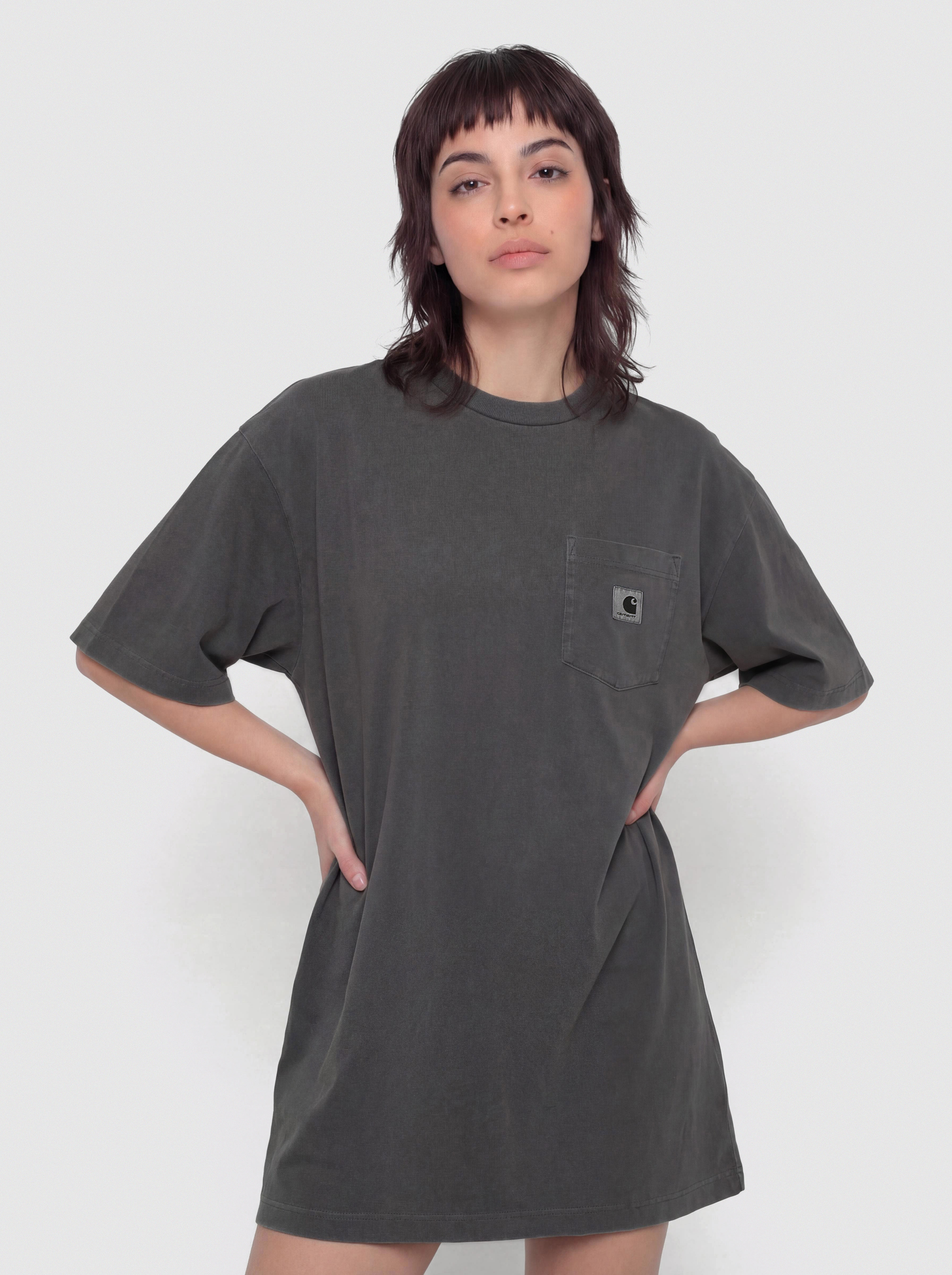 Тениска Carhartt WIP Nelson Grand Wmn (graphite)