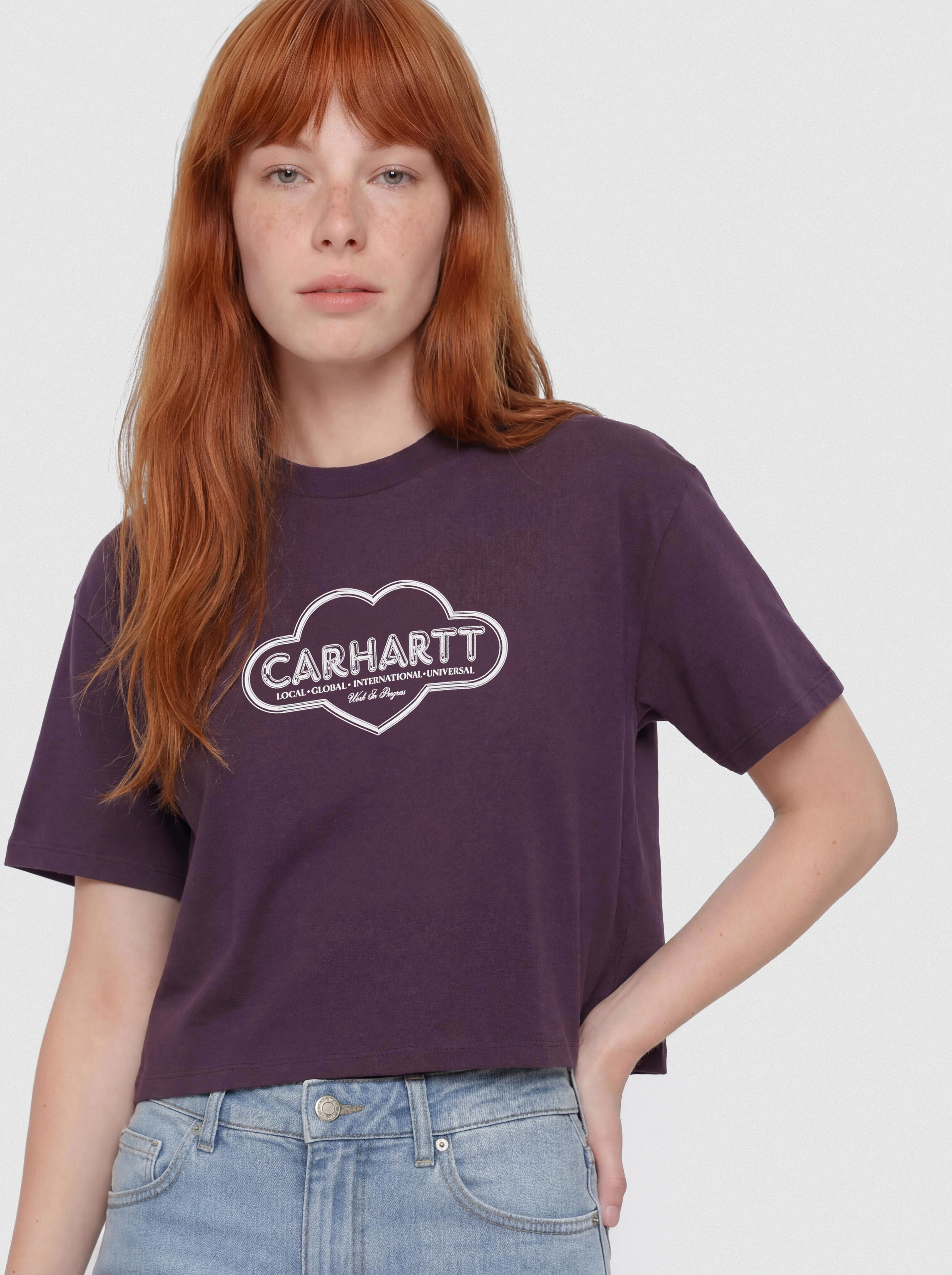 Тениска Carhartt WIP Cloud Heart Wmn (cozy purple)