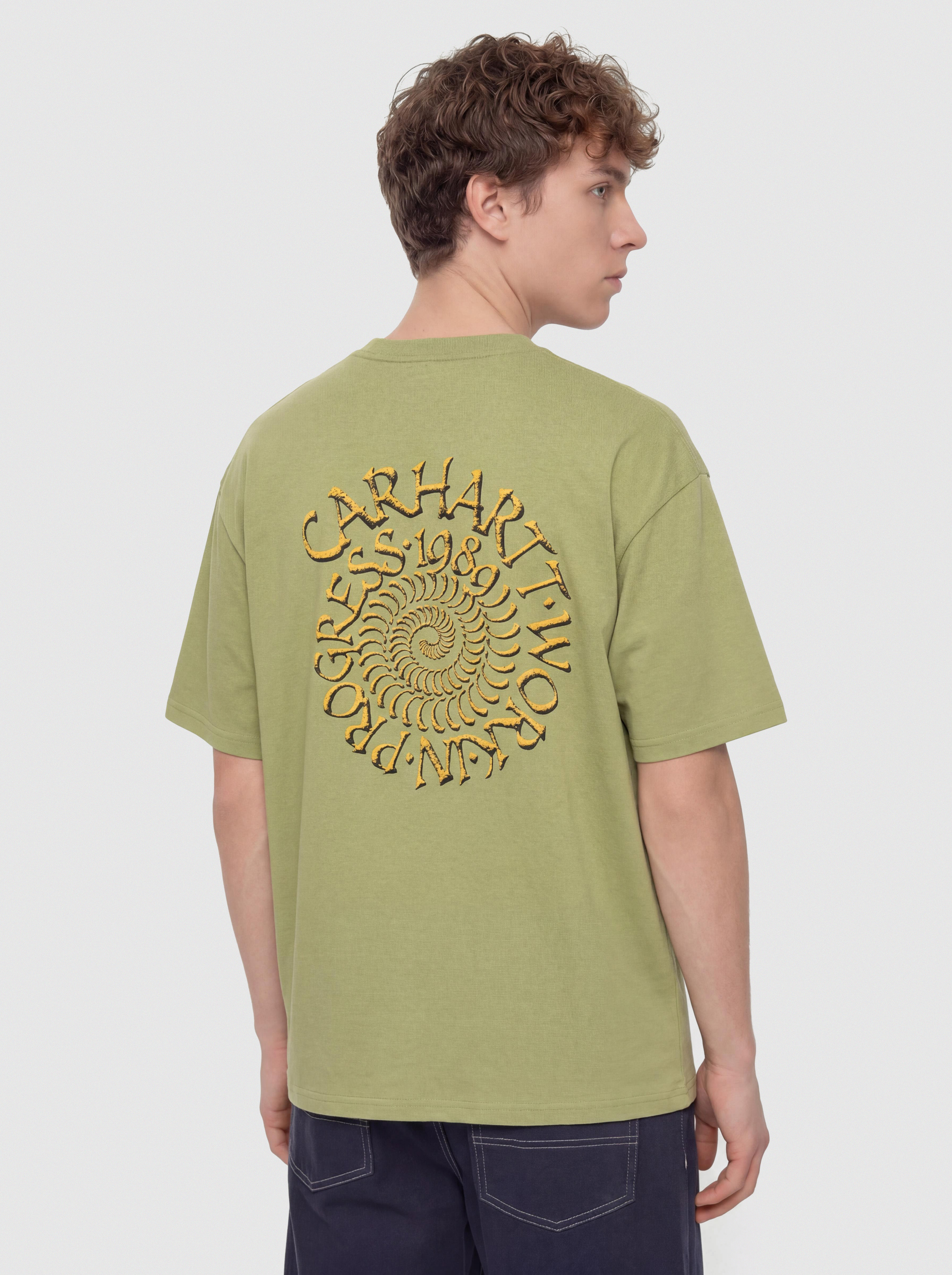 Тениска Carhartt WIP Spirals (gentle green)