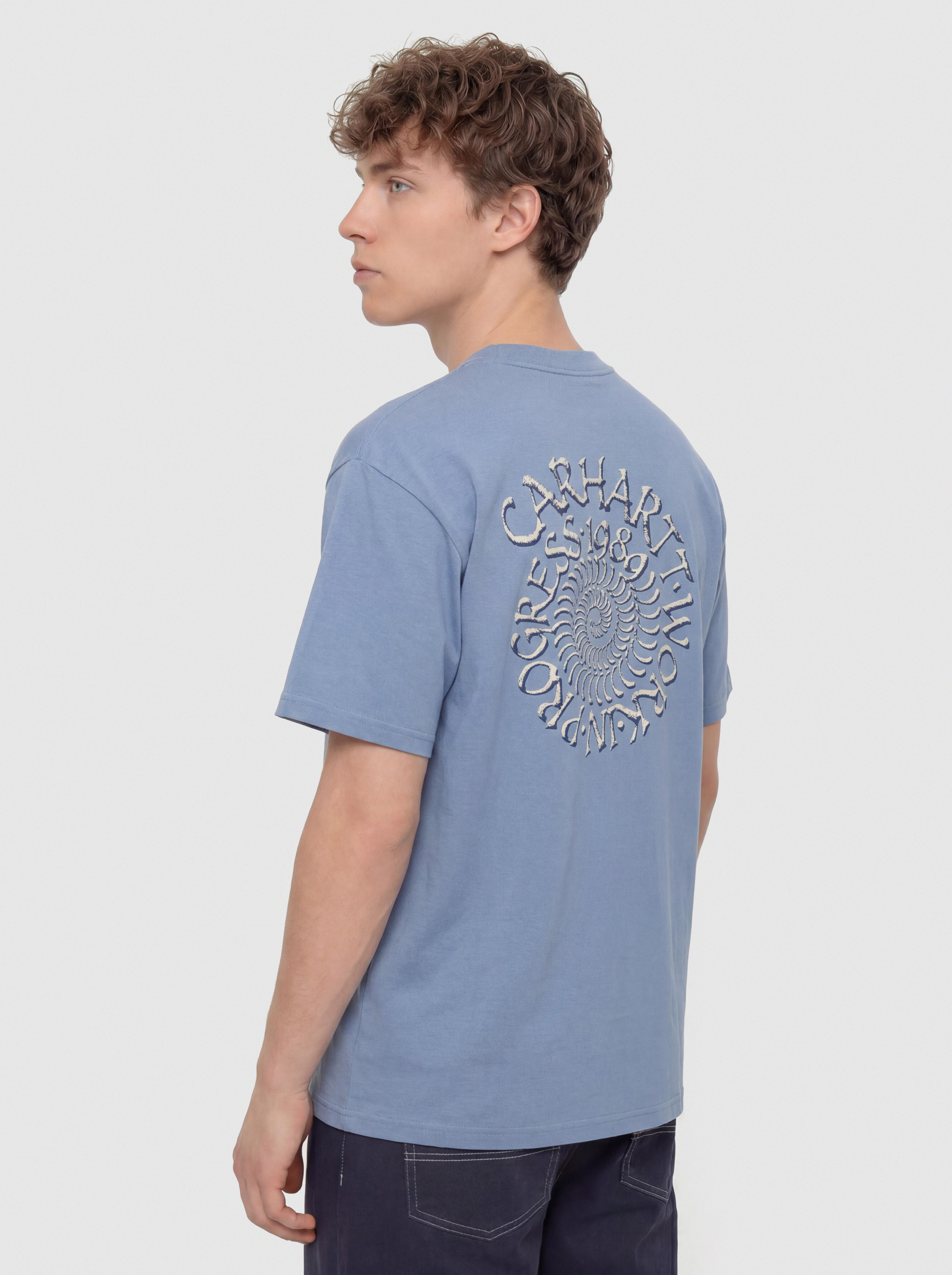 Тениска Carhartt WIP Spirals (gentle blue)