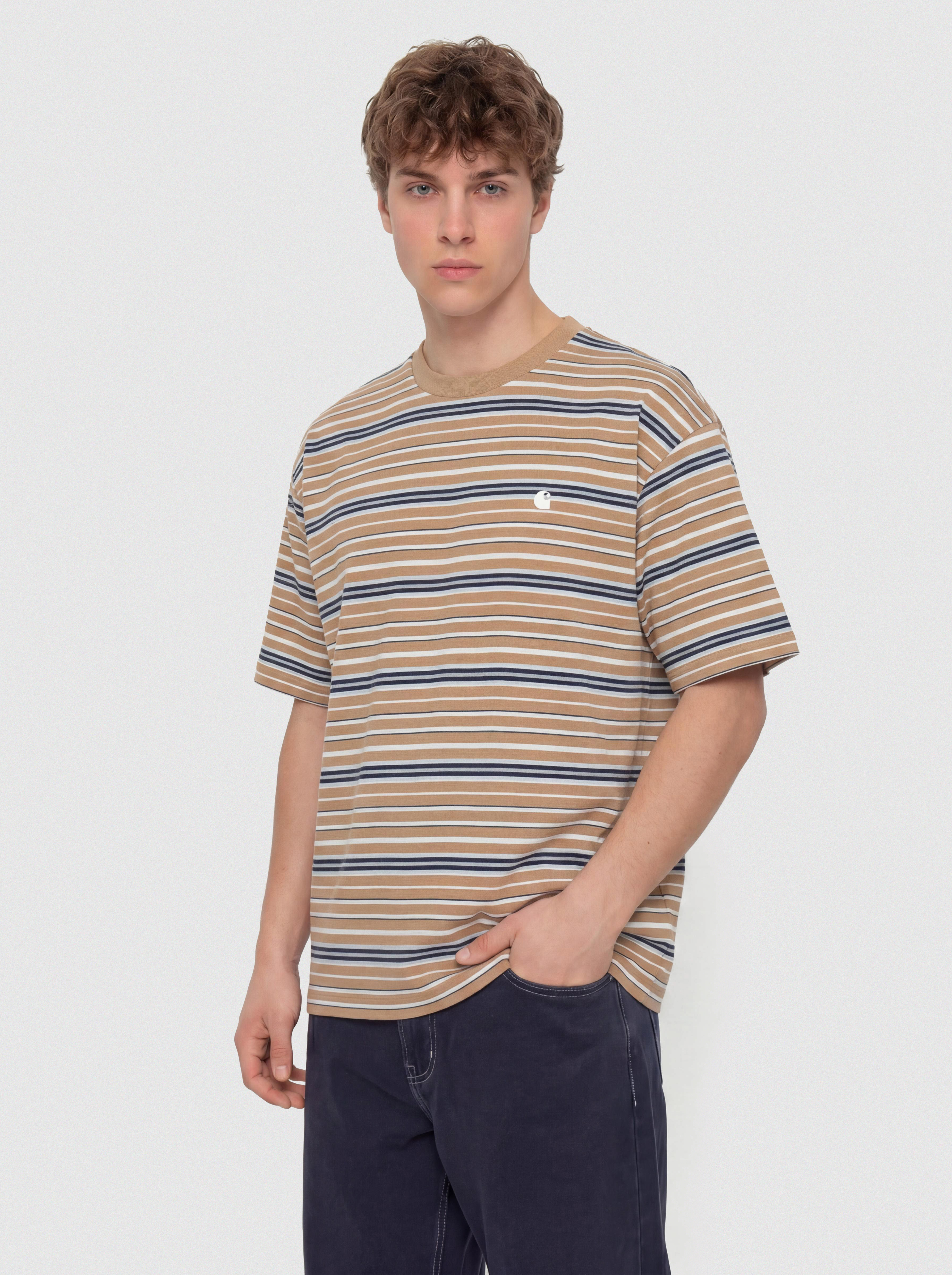 Тениска Carhartt WIP Zane (zane stripe/peanut)