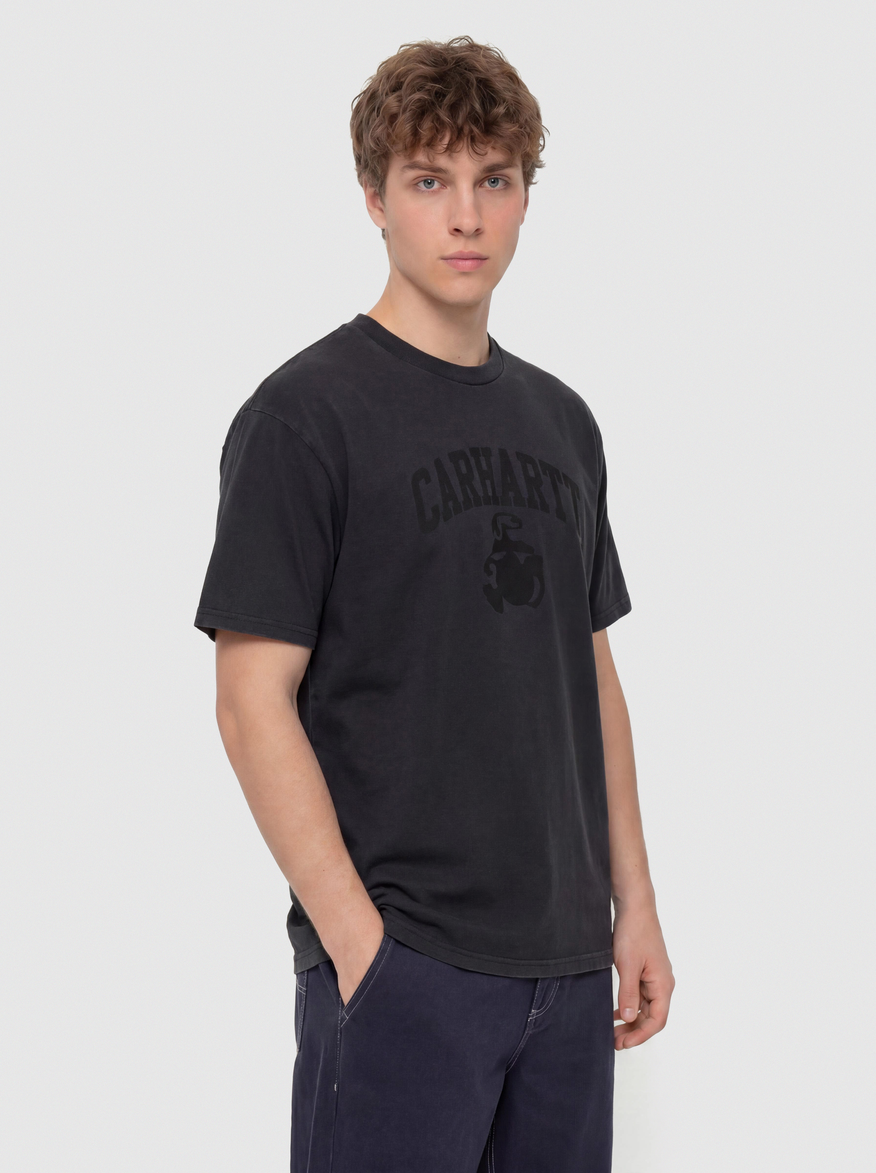Тениска Carhartt WIP Faded Pond Corps (black)