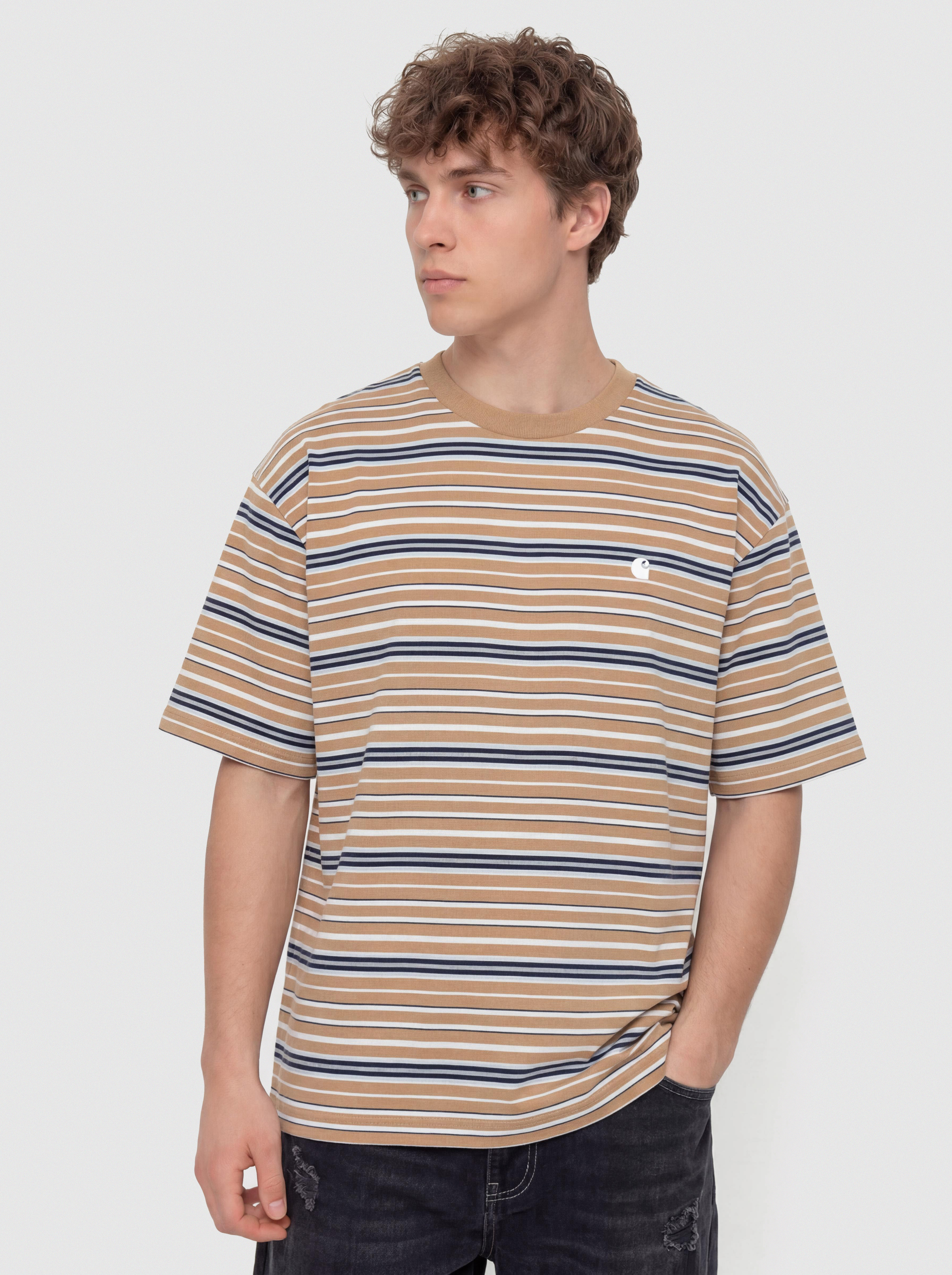 Тениска Carhartt WIP Zane (zane stripe/peanut)