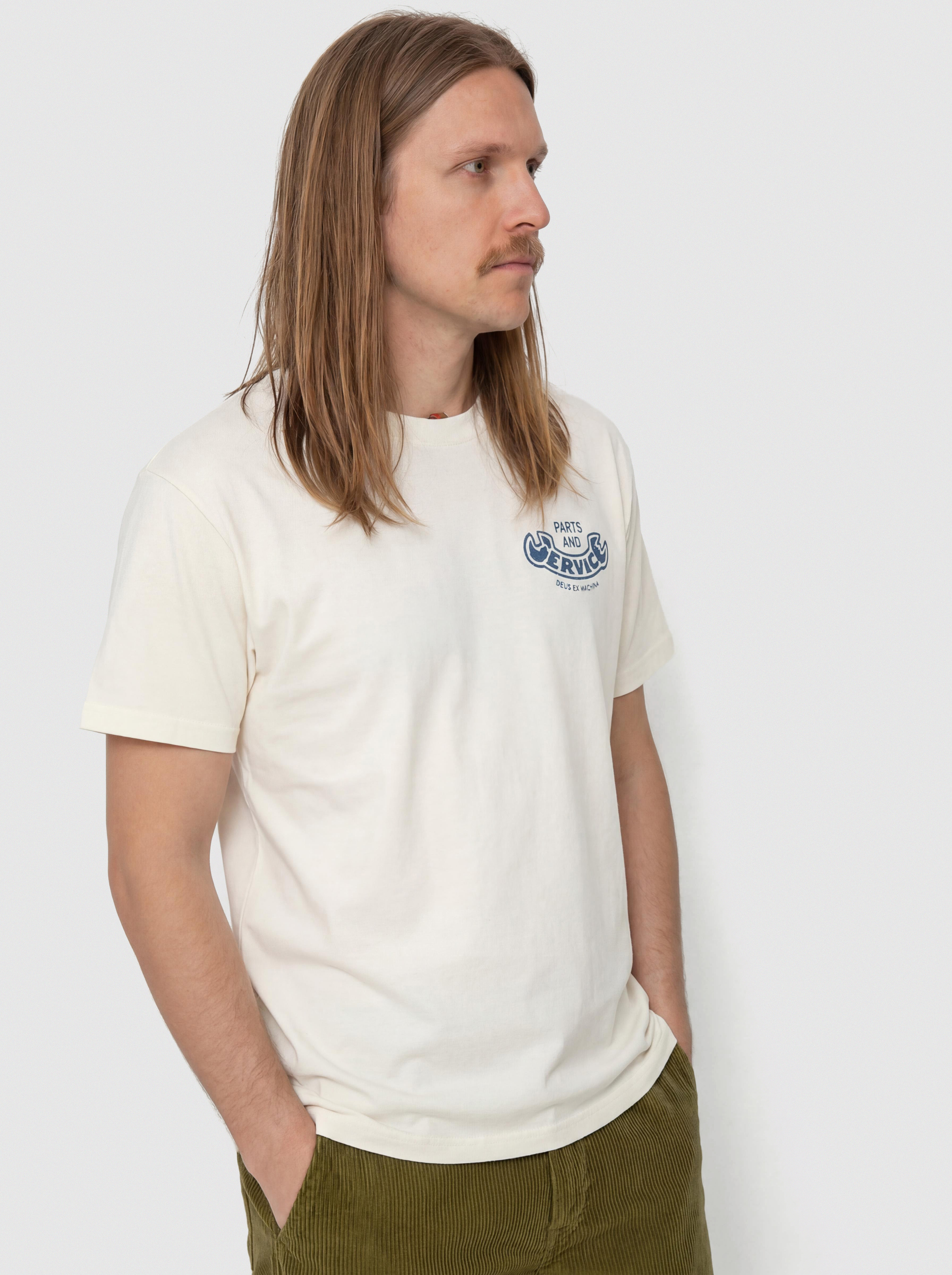 Тениска Deus Ex Machina Ruff And Smooth (vintage white)