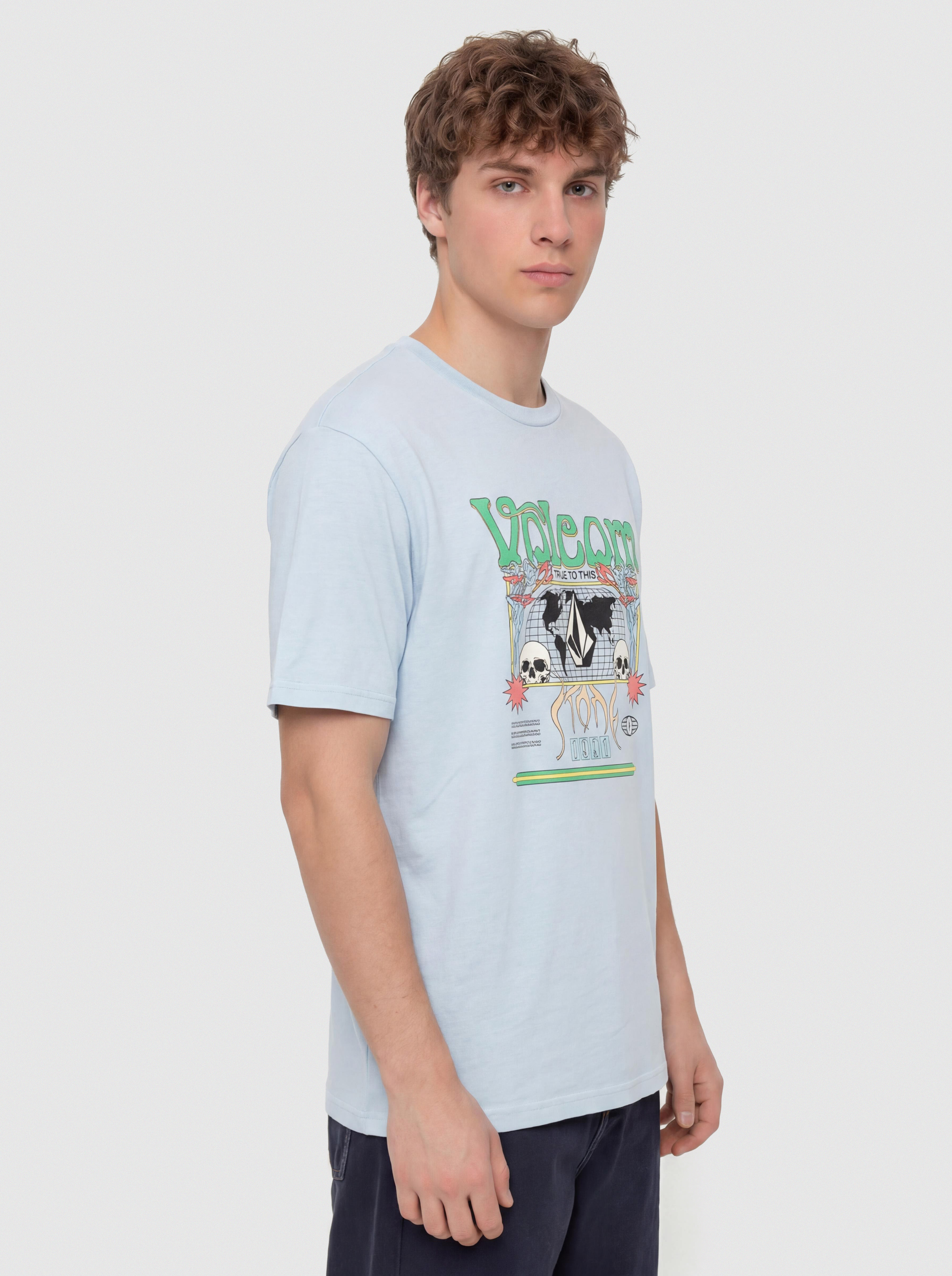 Тениска Volcom Worldly Pw (carolina blue)
