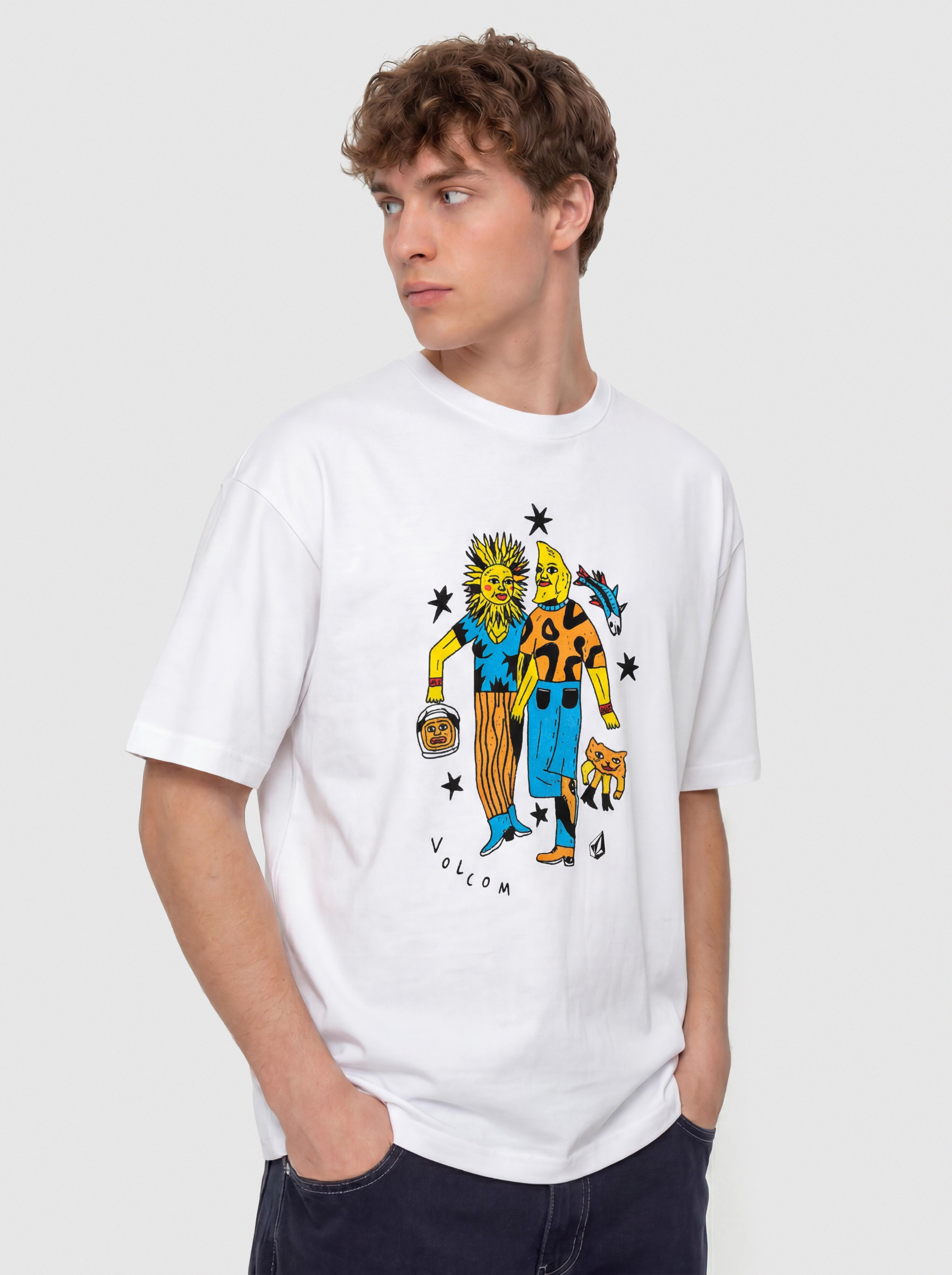 Тениска Volcom Fa Bob Mollema 3 Lse (white)