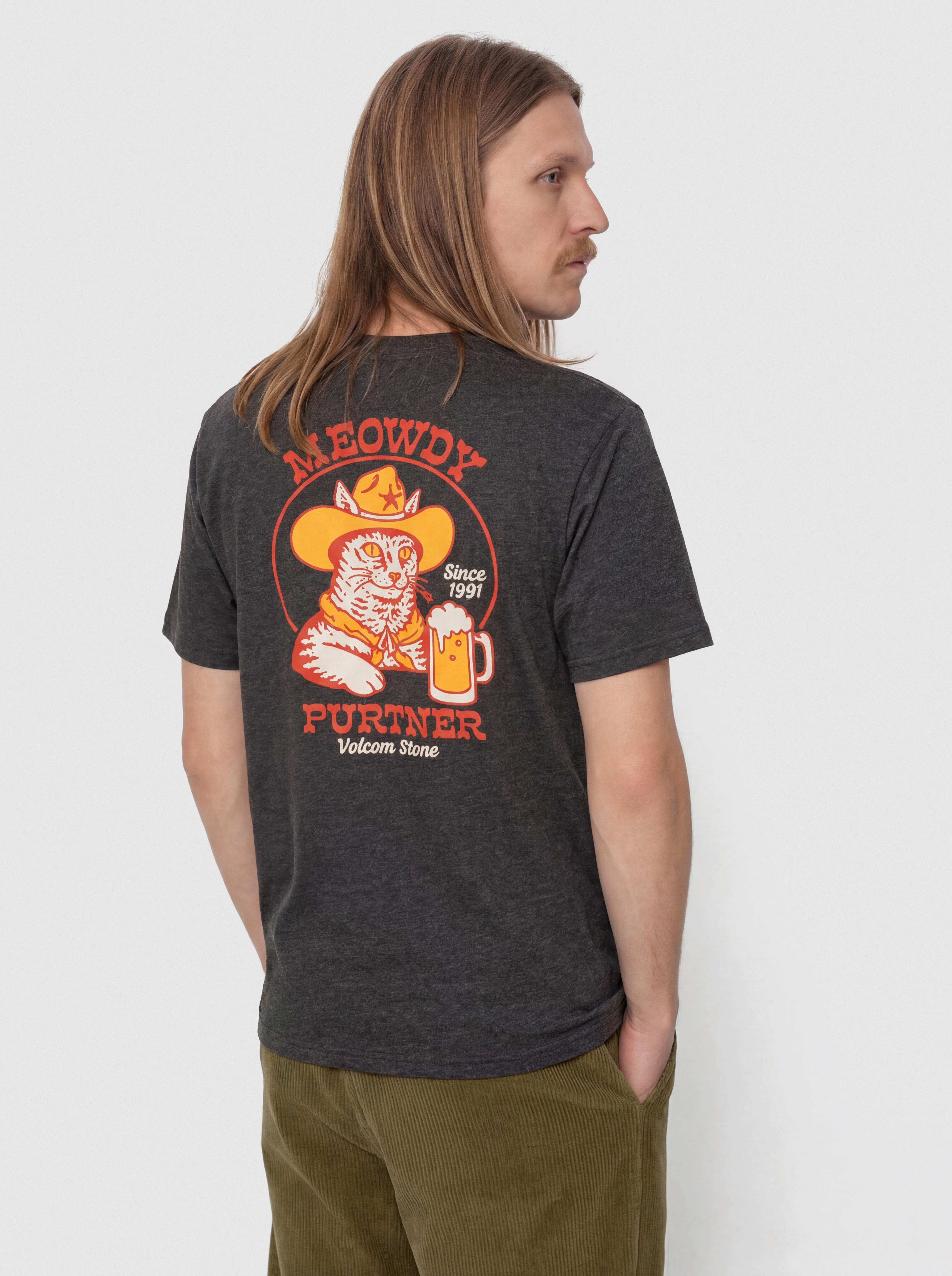 Тениска Volcom Meowdy Hth (heather black)
