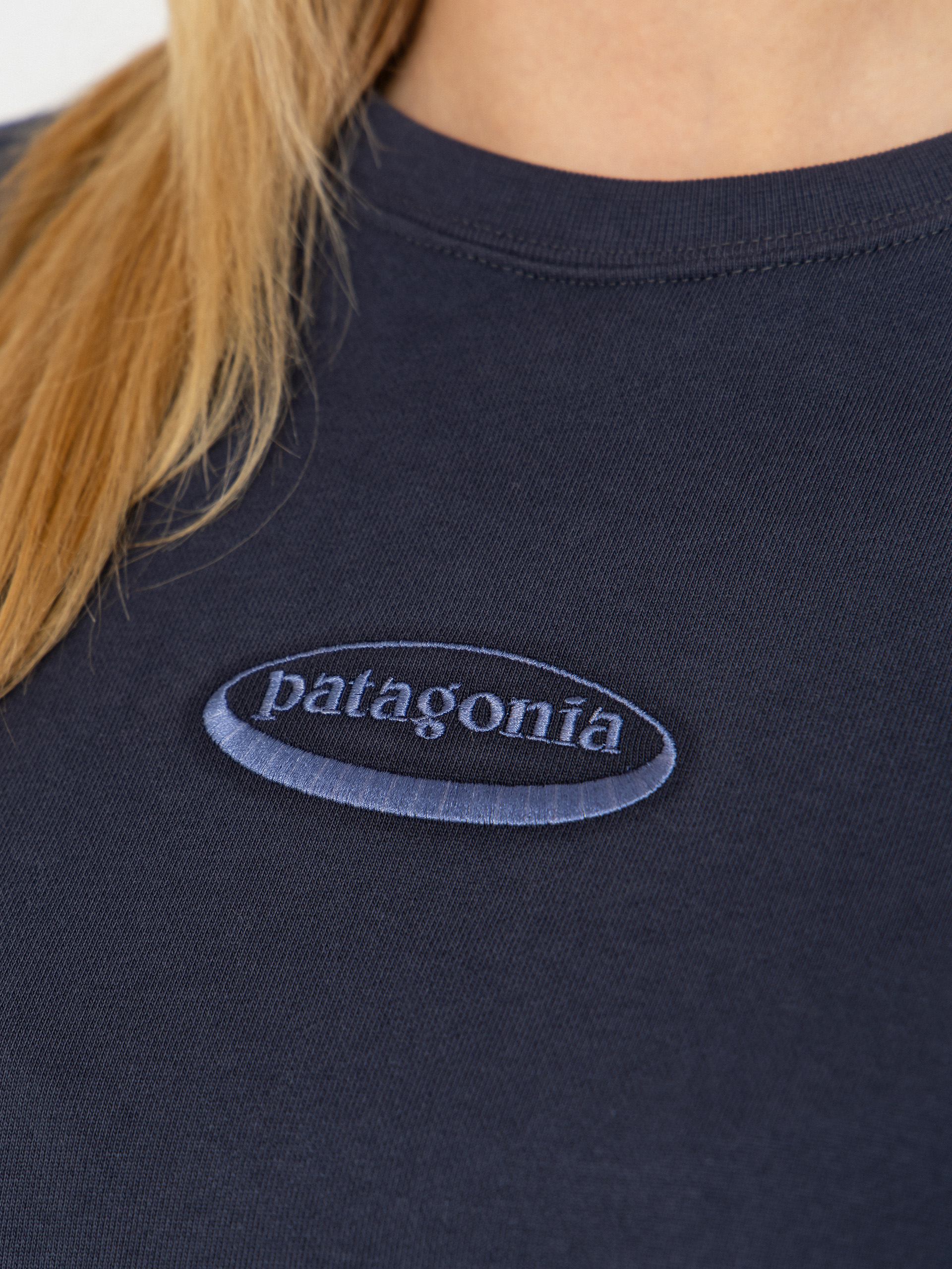 Суитшърт Patagonia 95 Oval Logo Daily Wmn (smolder blue)