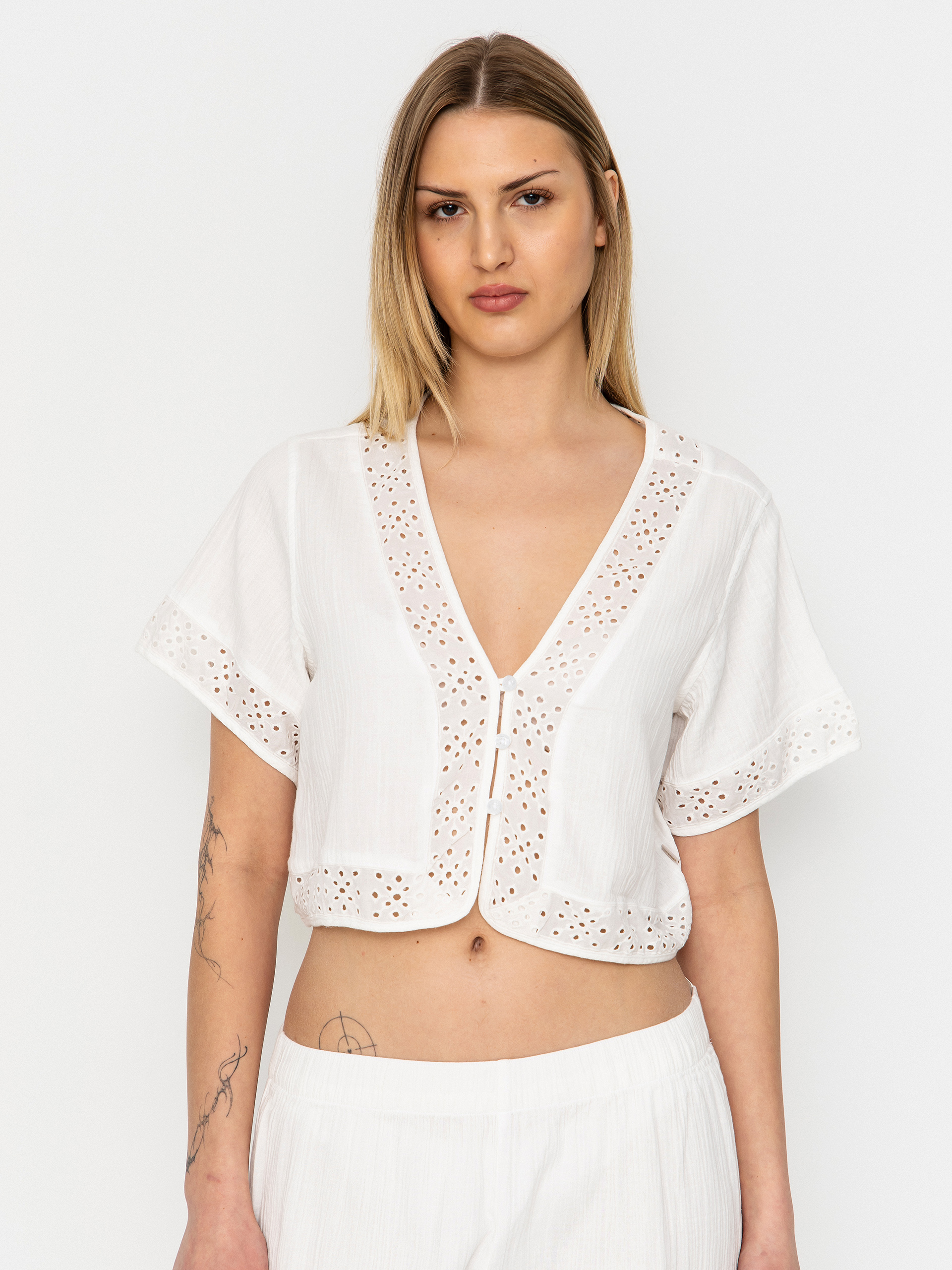 Риза Brixton Seaside Eyelet Top Wmn (off white eyelet)