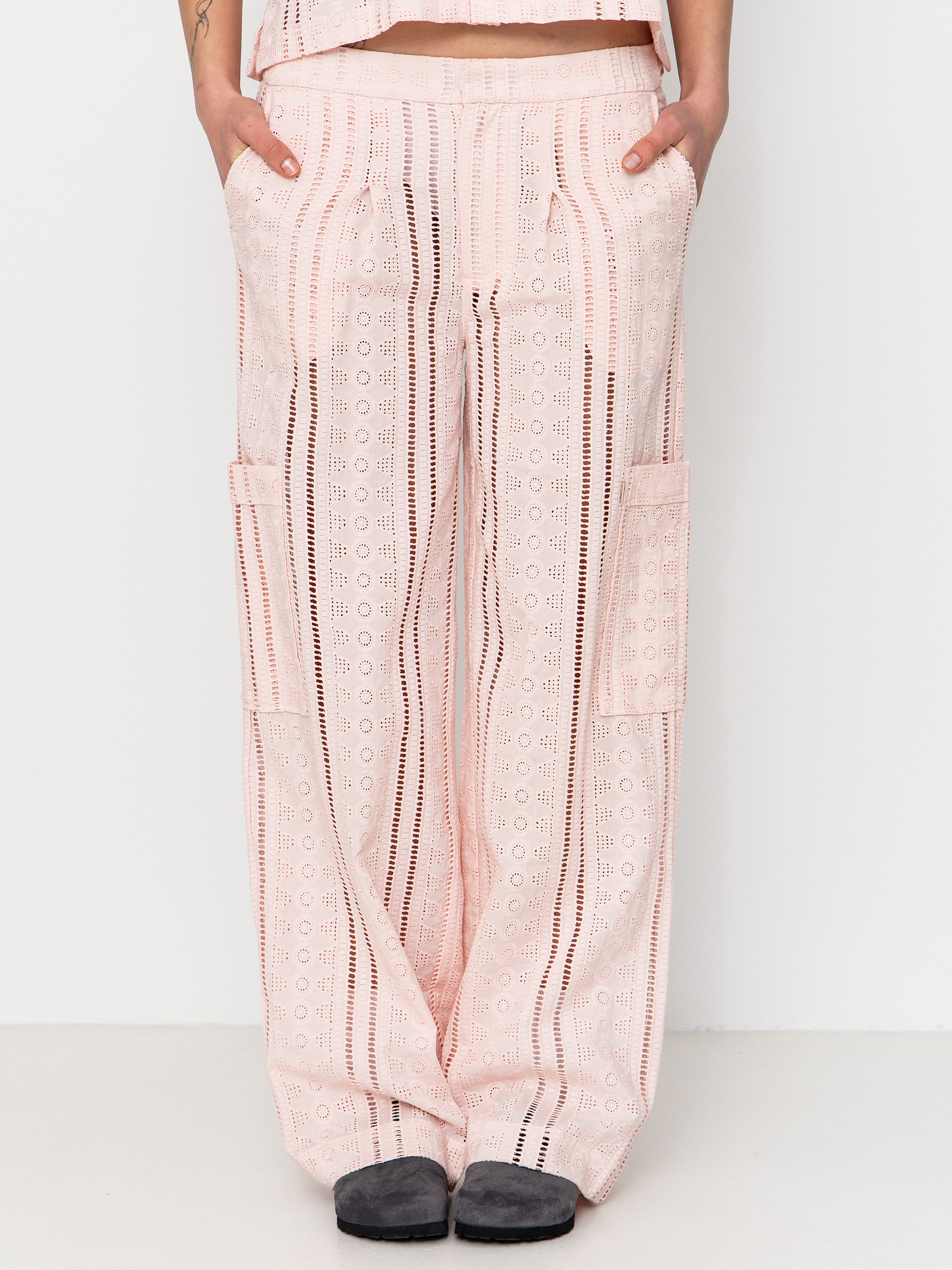 Панталони Brixton The Mercer Wide Leg Trouser Wmn (chalk pink)