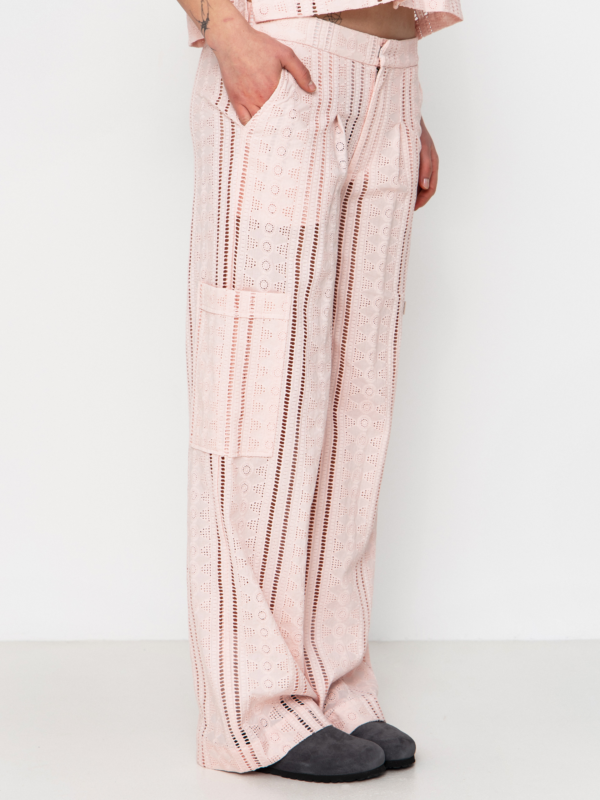 Панталони Brixton The Mercer Wide Leg Trouser Wmn (chalk pink)