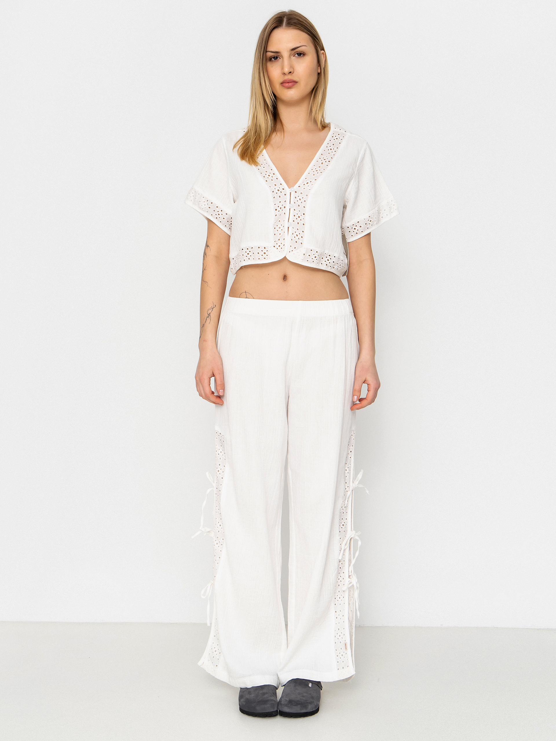 Панталони Brixton Seaside Eyelet Wide Leg Wmn