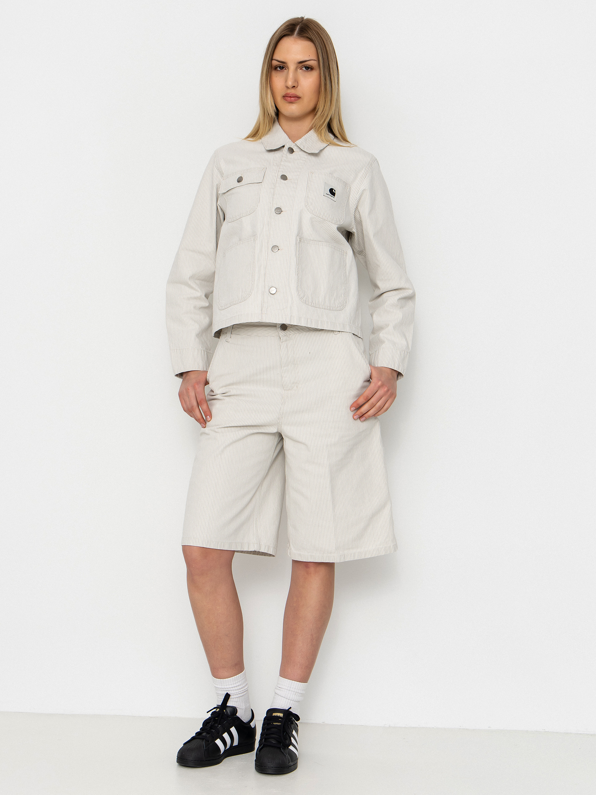 Яке Carhartt WIP Mercer Chore Coat Wmn (mercer stripe/graphite/wax)
