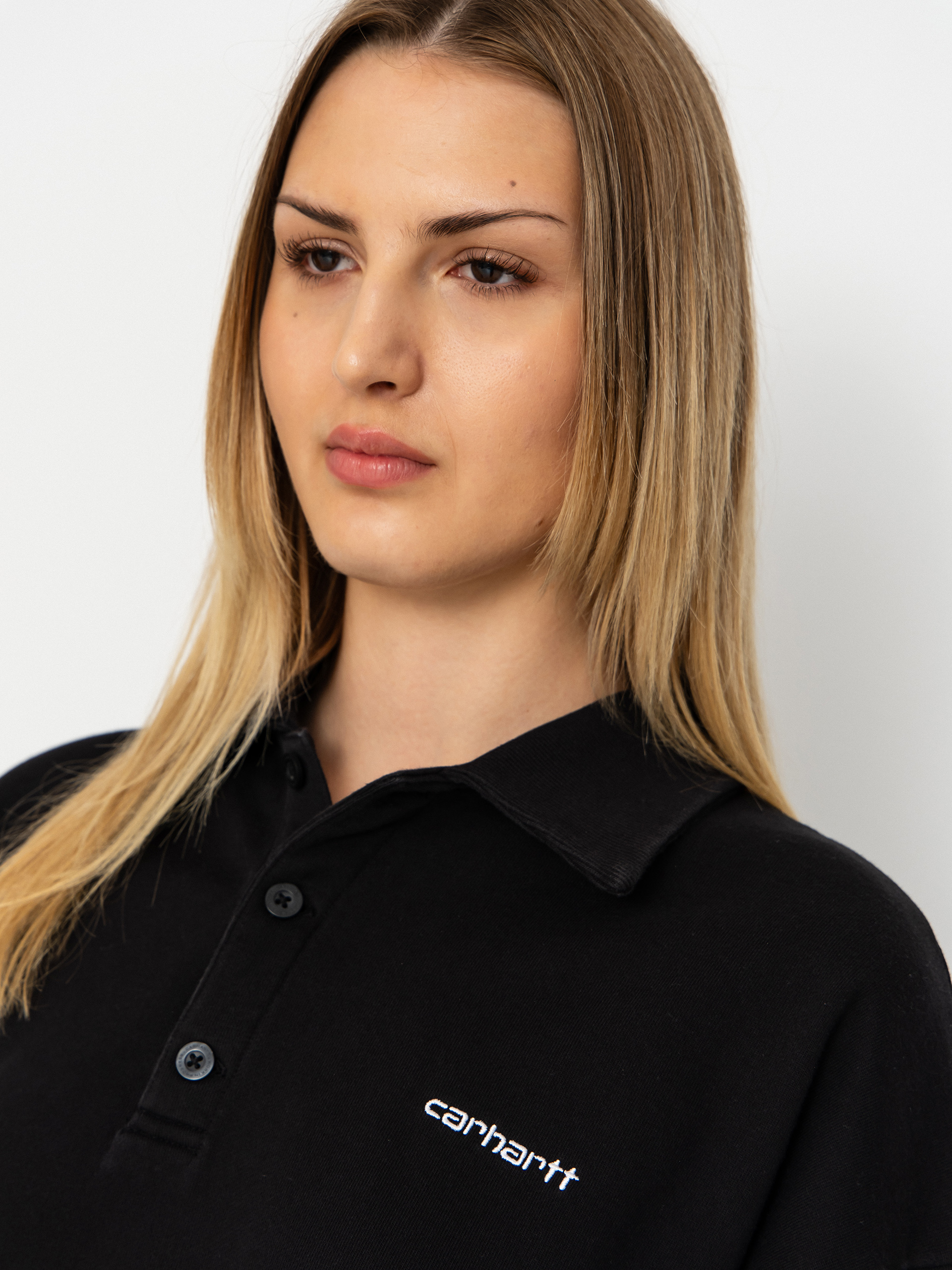 Суитшърт Carhartt WIP Brenta Polo Wmn (black/white)