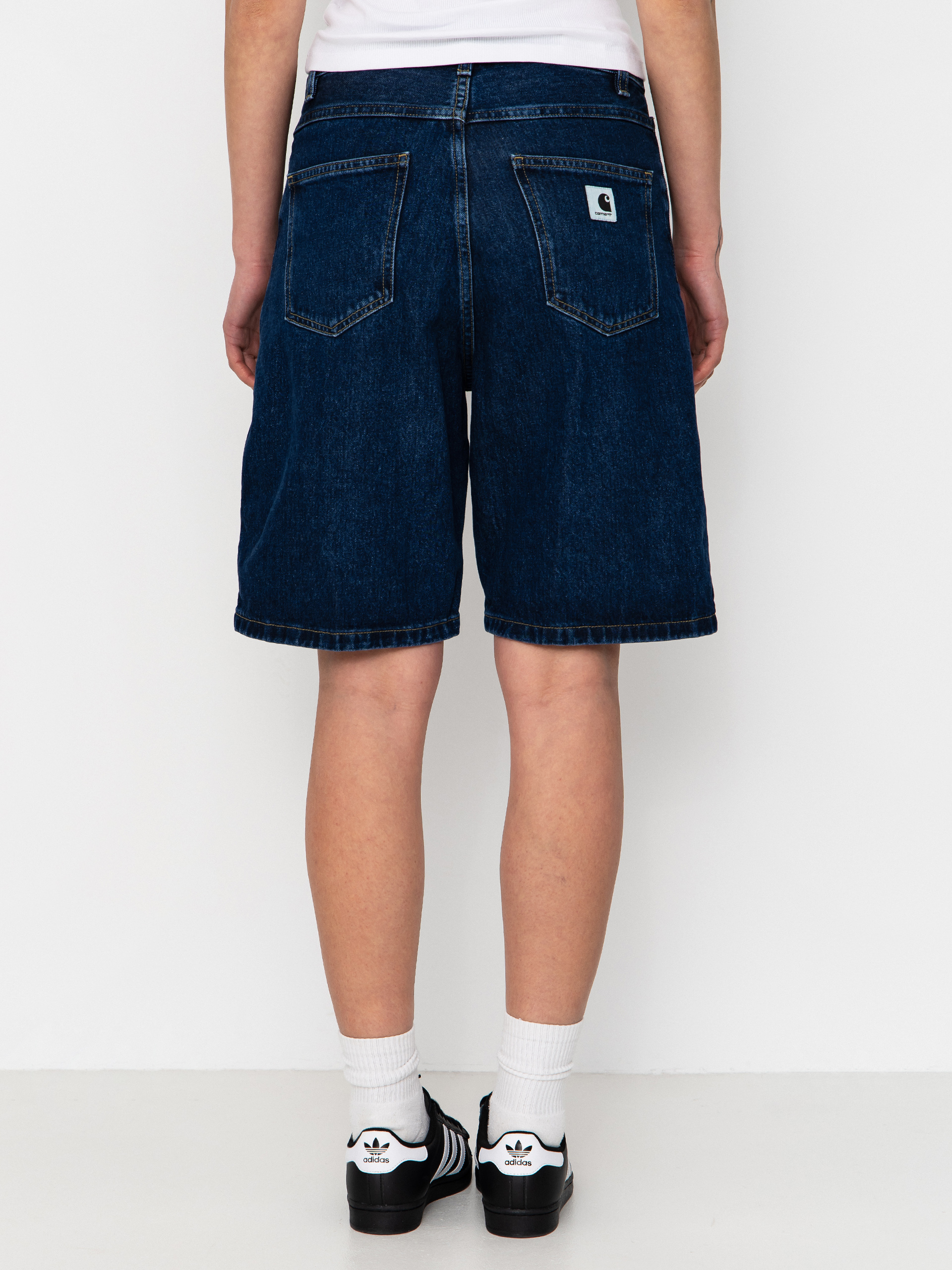 Къси панталони Carhartt WIP Brandon Wmn (blue stone washed)