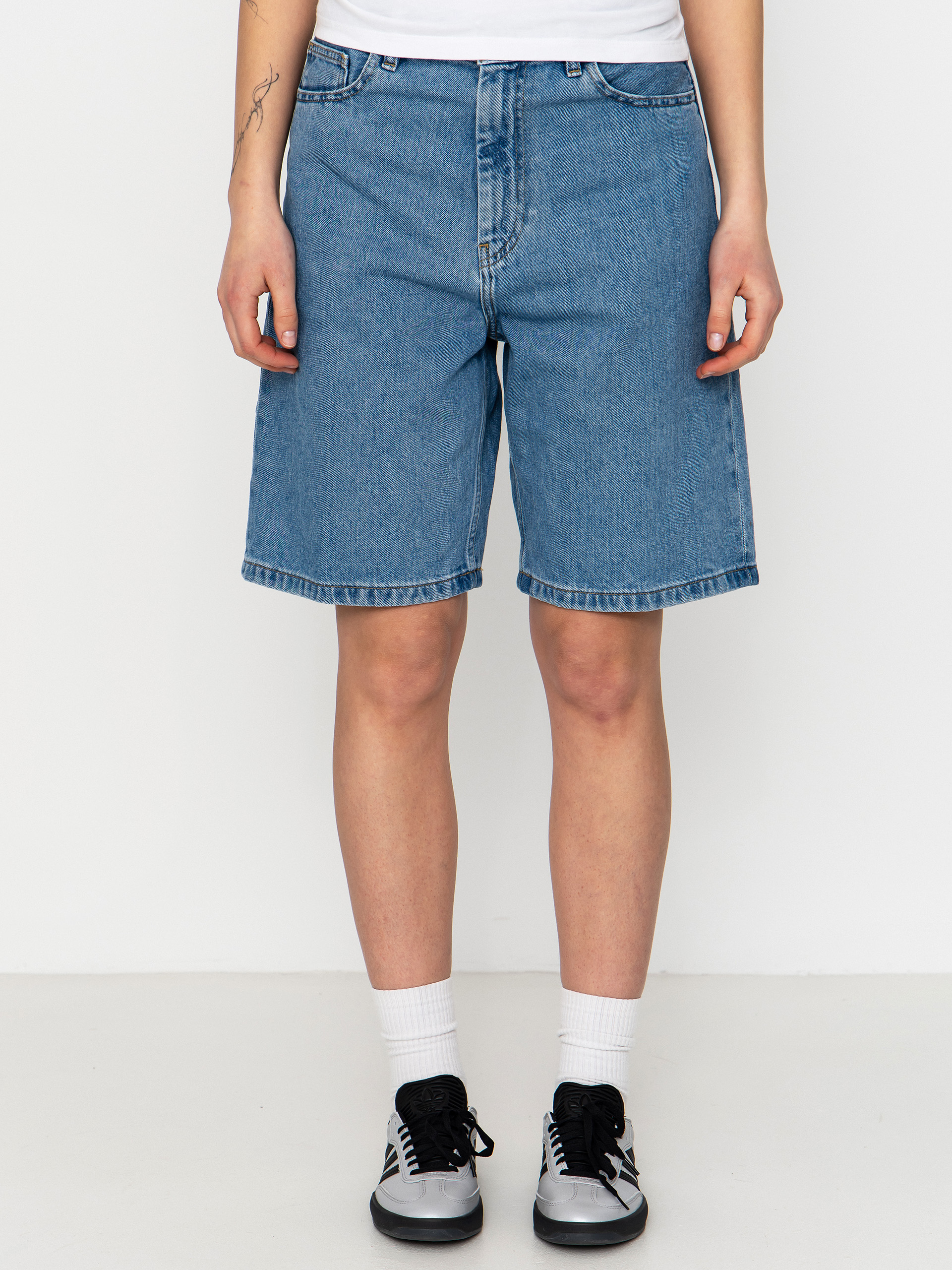 Къси панталони Carhartt WIP Brandon Wmn (blue stone bleached)