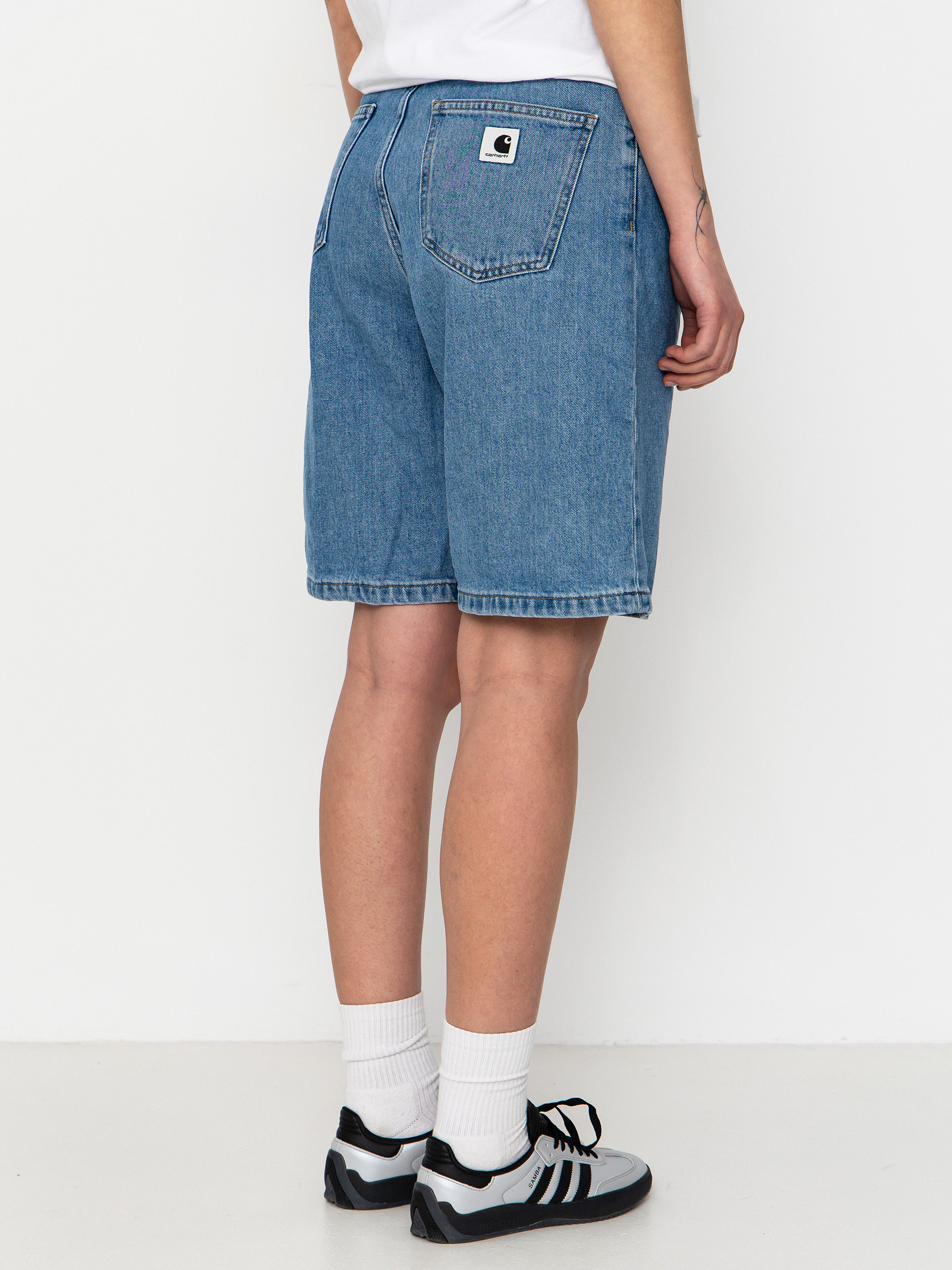 Къси панталони Carhartt WIP Brandon Wmn (blue stone bleached)