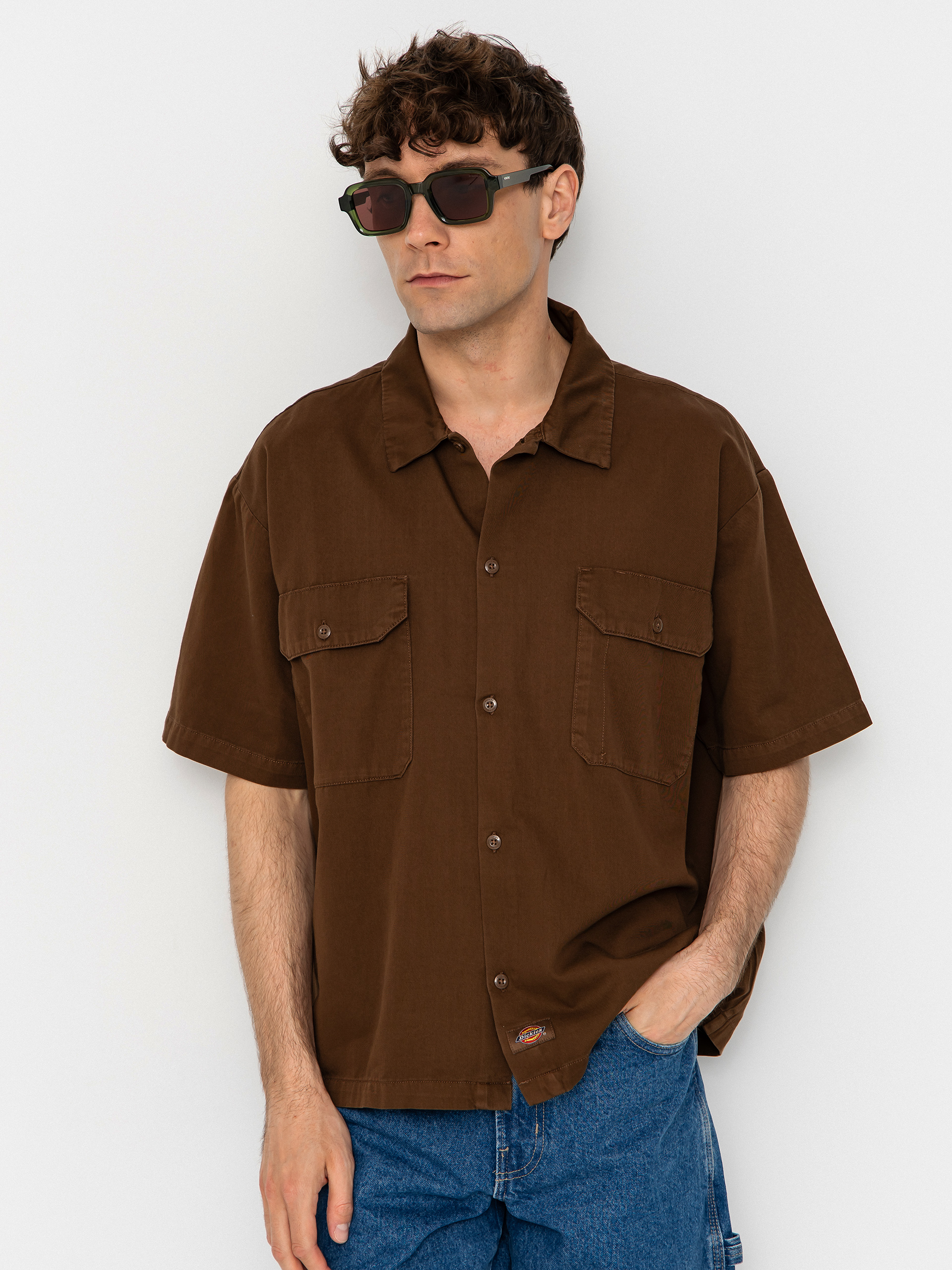 u0420u0438u0437u0430 Dickies 247 Garment Dyed Work (timber brown)