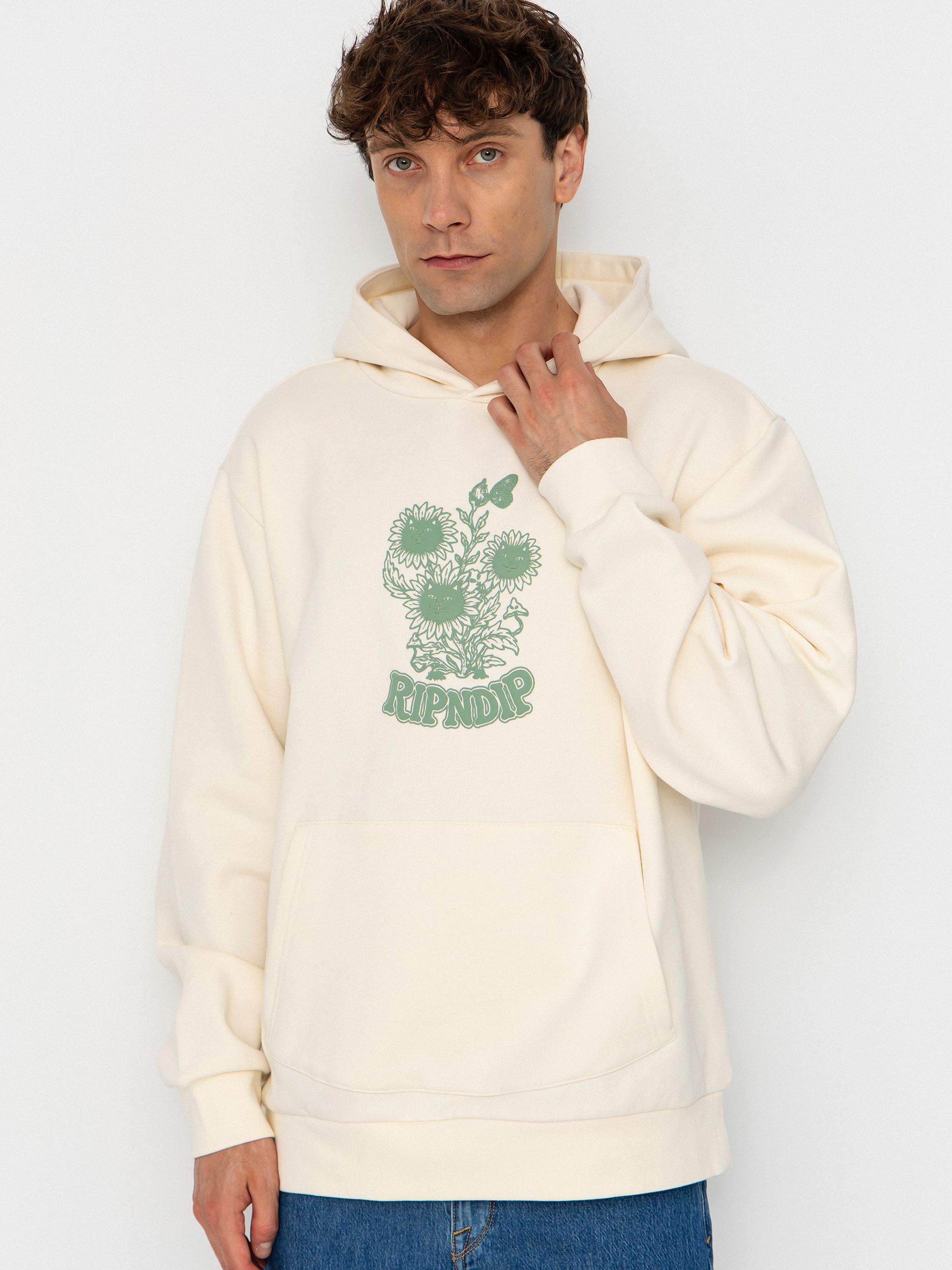 Суитшърт с качулка RipNDip Where The Flowers Bloom HD