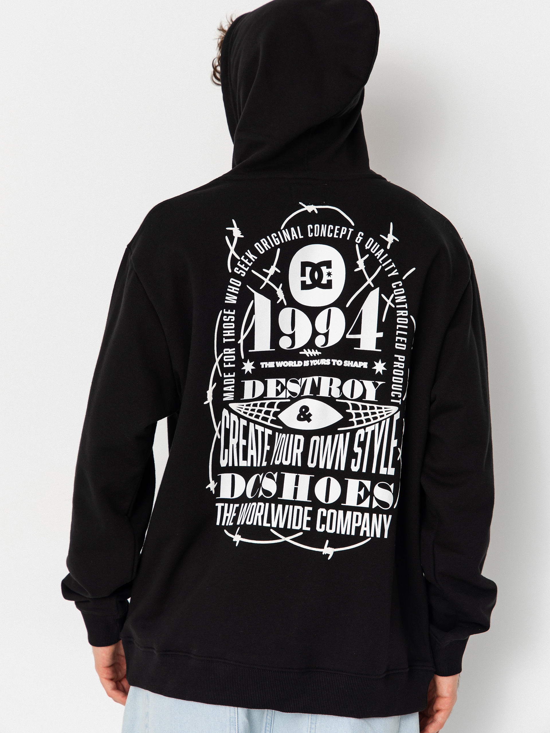 Суитшърт с качулка DC Shape Or Destroy HD (black)