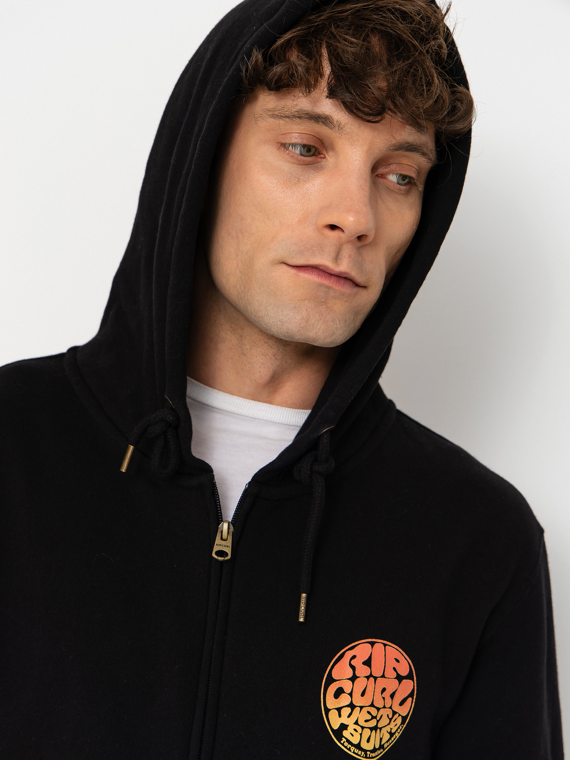 Суитшърт с качулка Rip Curl Wettie Passage Icon ZHD (black/black)