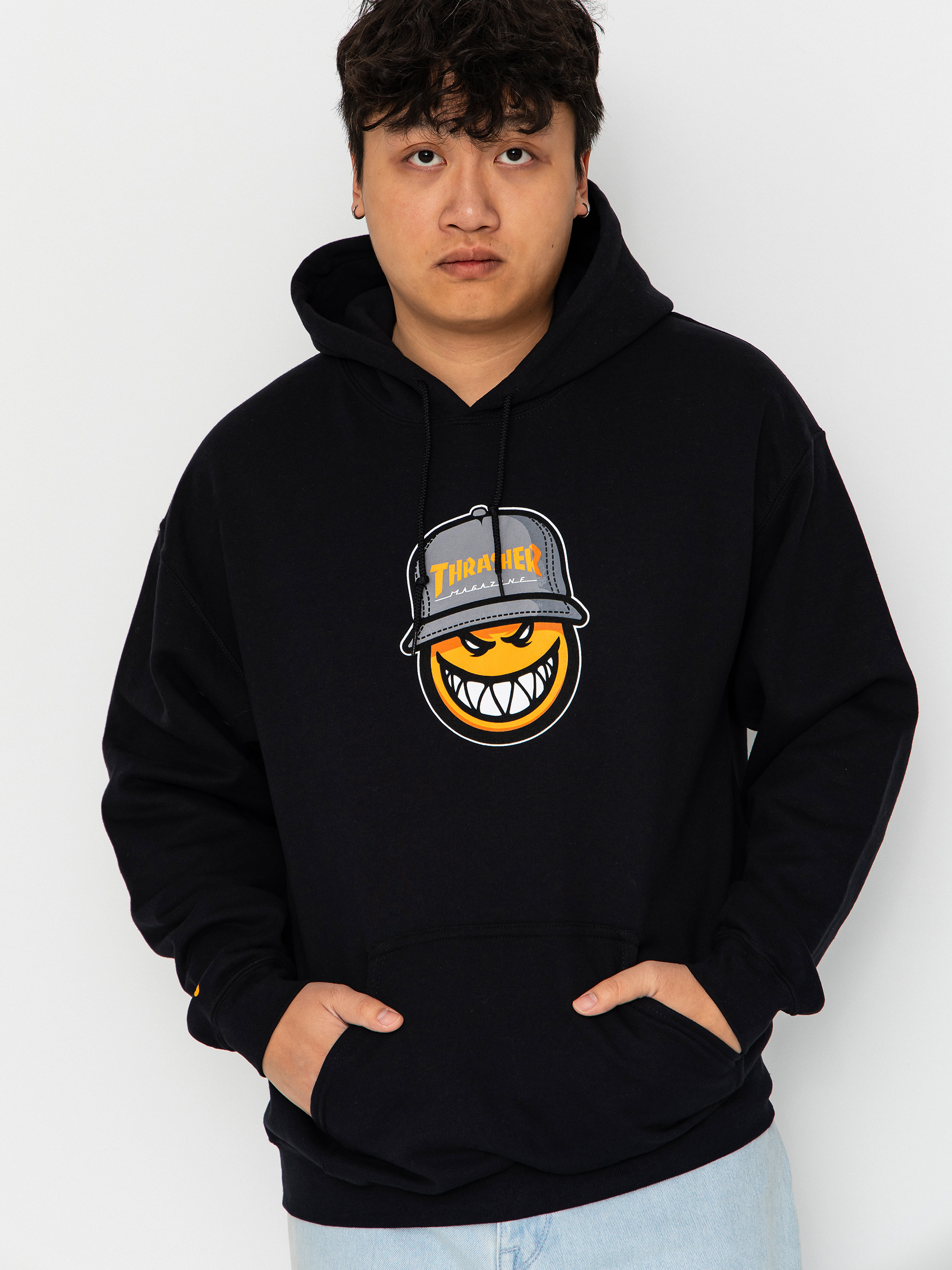 Суитшърт с качулка Thrasher x Spitfire Sf Loc HD (black)