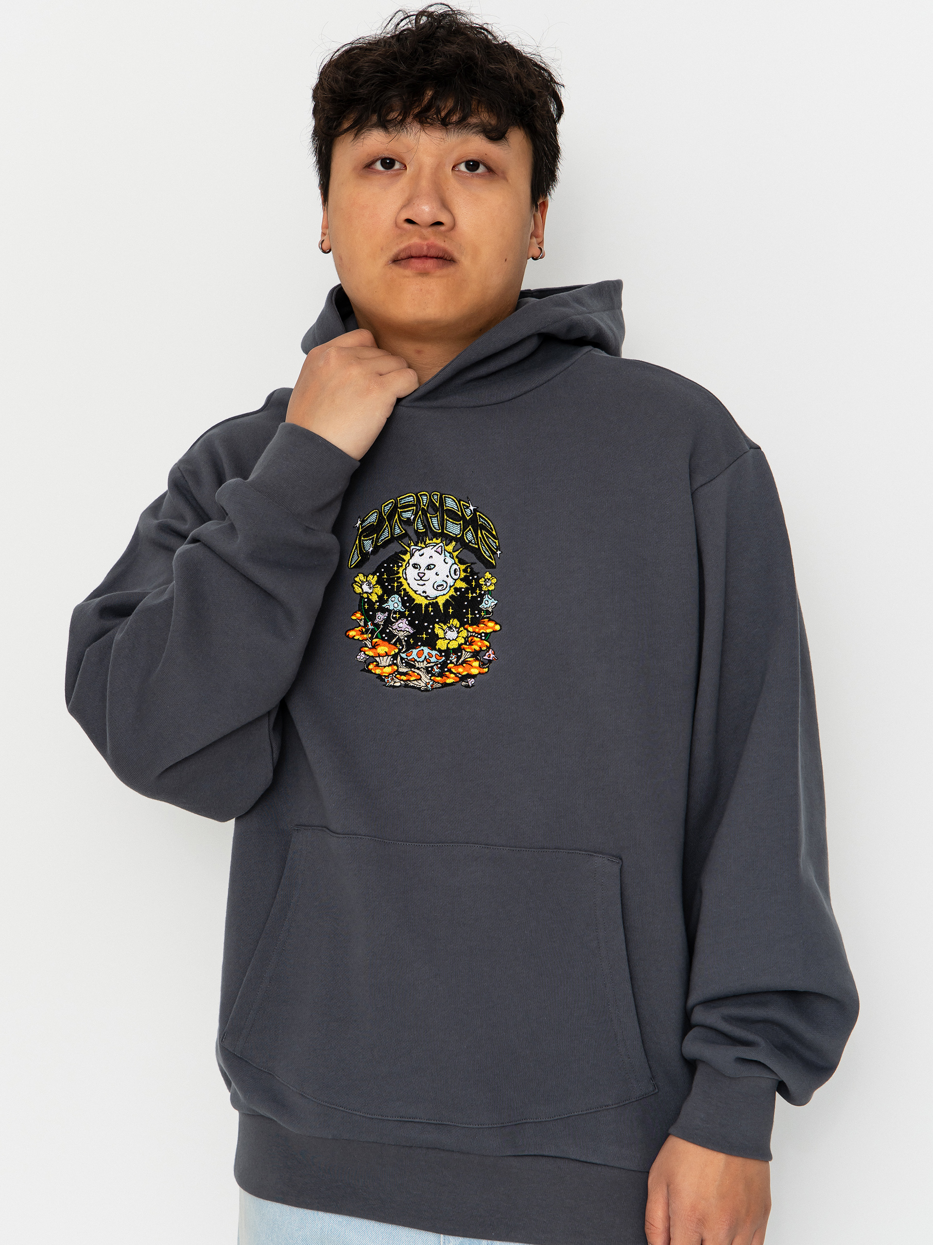 Суитшърт с качулка RipNDip Find Ur Way Home Double Hood HD (charcoal mineral wash)