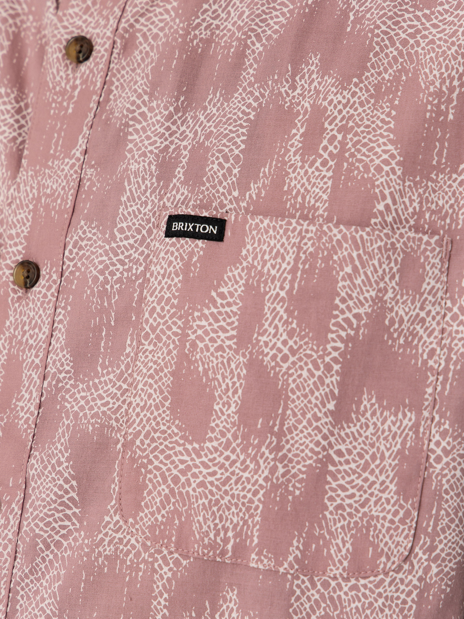 Риза Brixton Charter Print (dark pink/silver crackle paint)