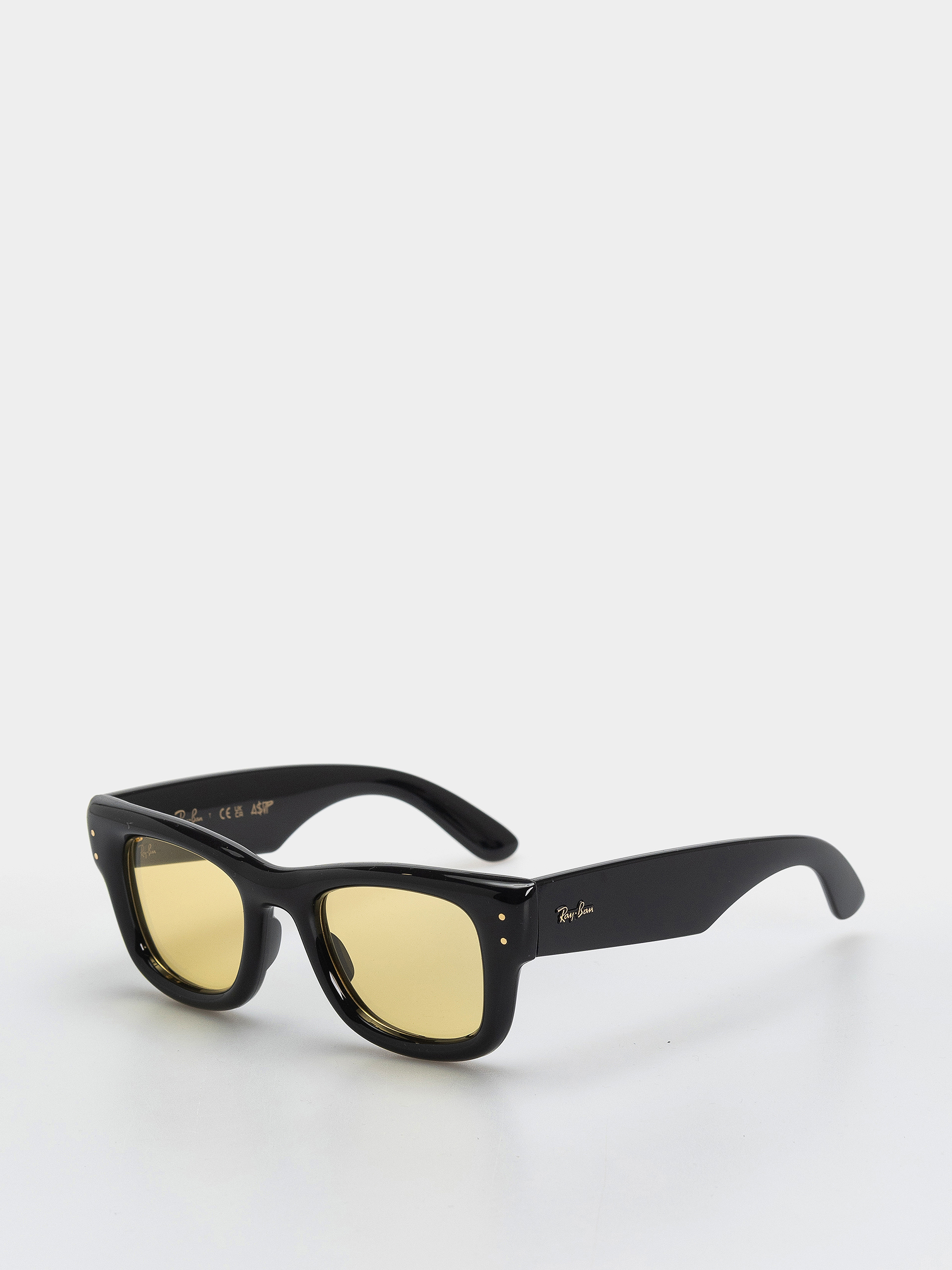Слънчеви очила Ray-Ban Wayfarer Puffer (polerowany czarny/żółty)