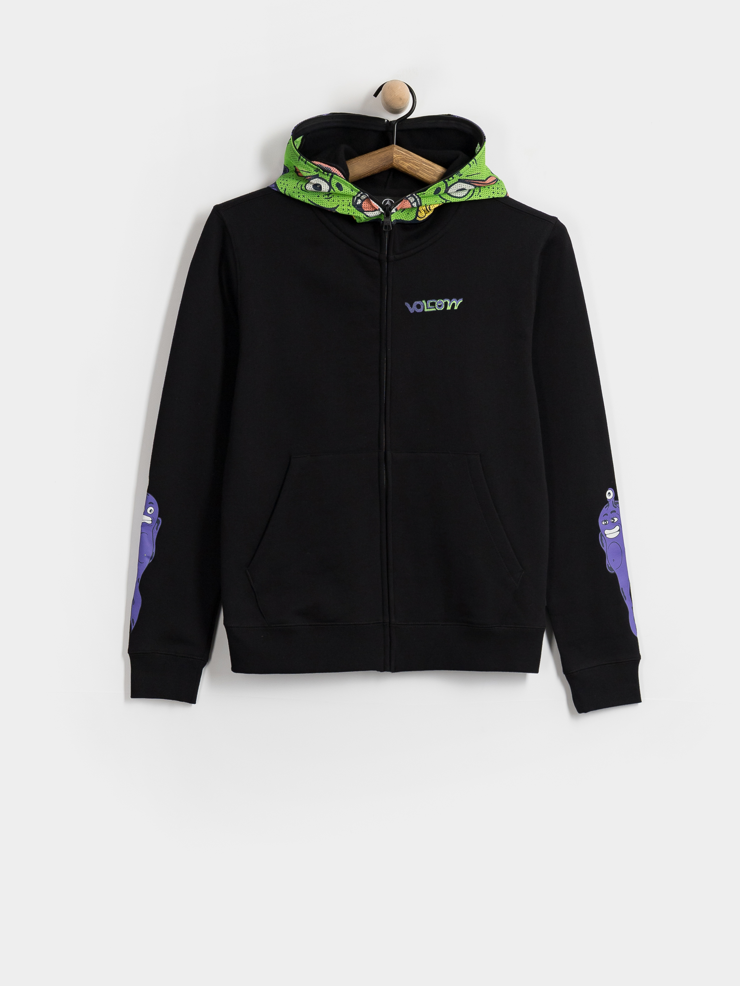 Суитшърт с качулка Volcom Fa Ben Sanair Full ZIP JR (black)