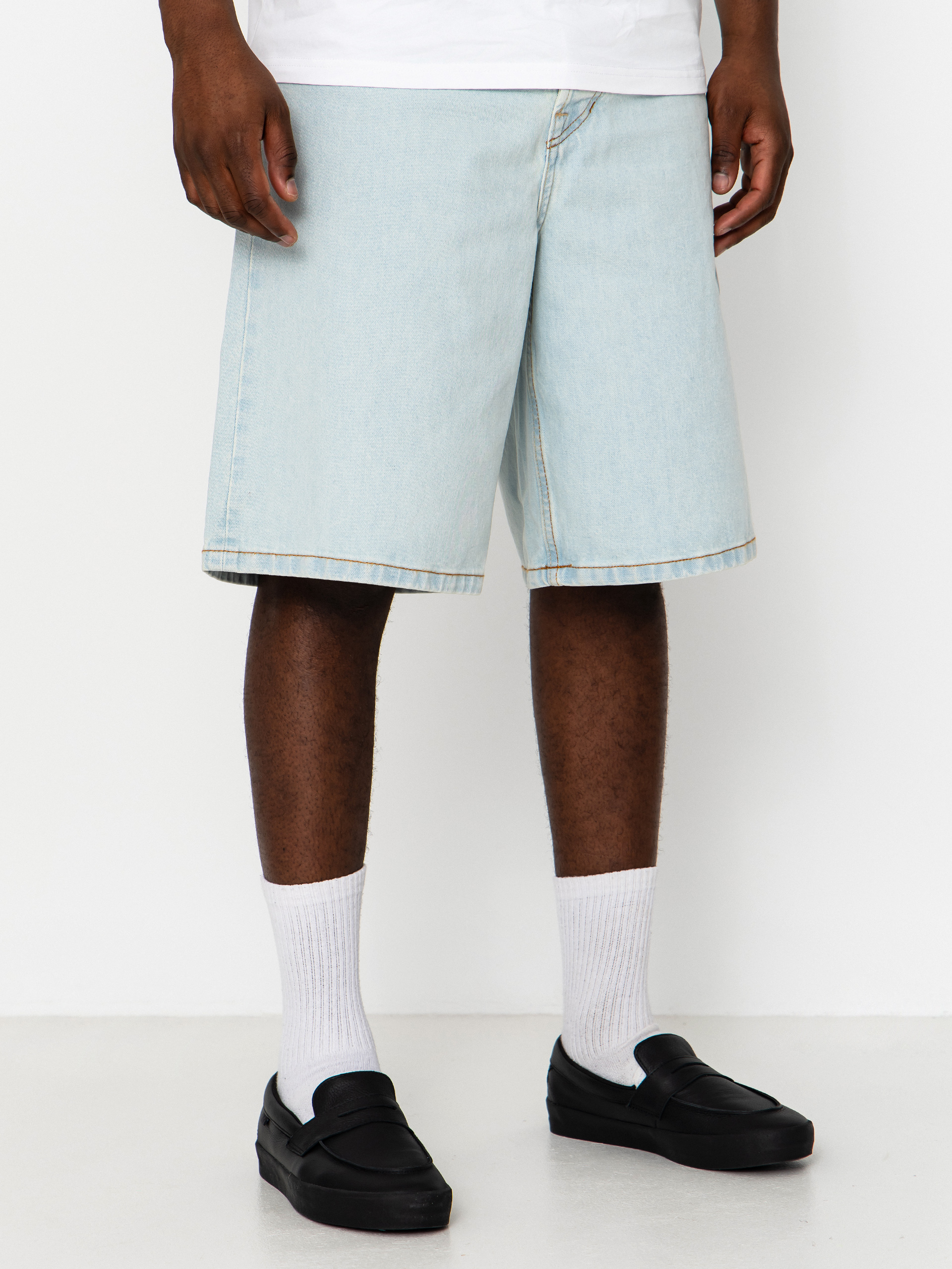 Къси панталони Vans Lx Check 5 Baggy Denim (blue ice)
