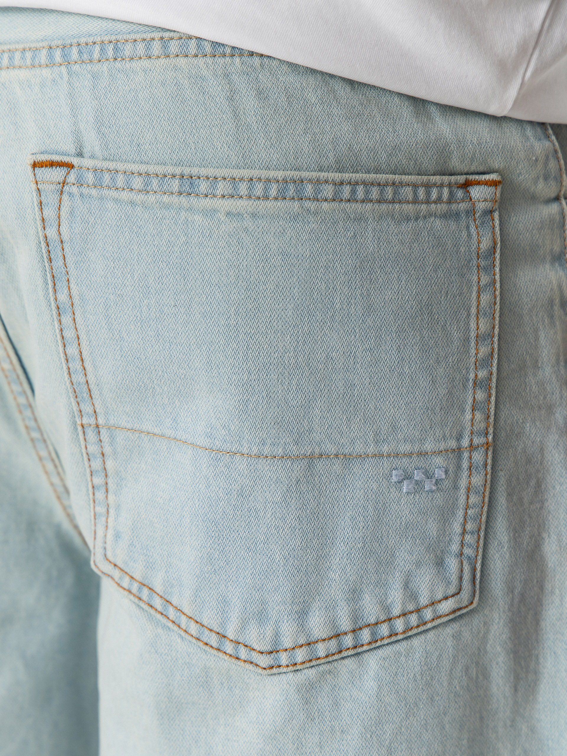 Къси панталони Vans Lx Check 5 Baggy Denim (blue ice)